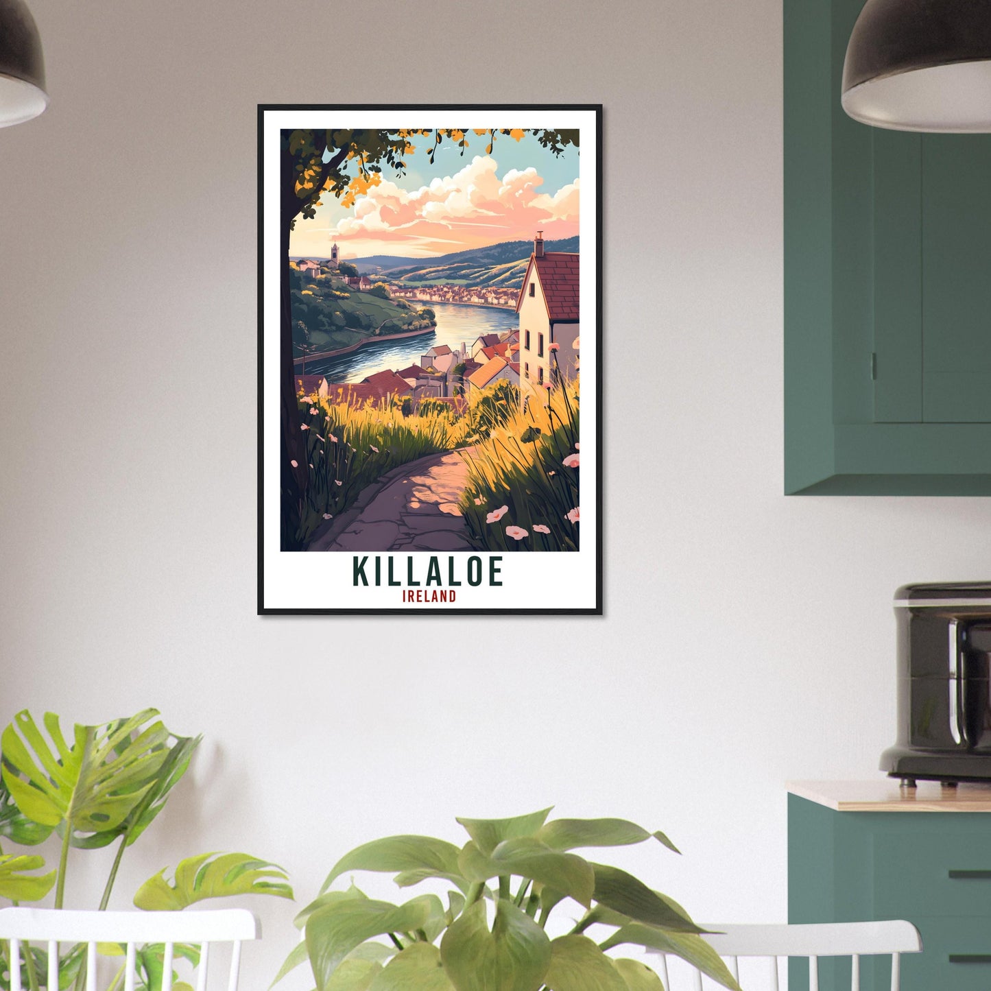 Killaloe Travel Print Ireland Home Decor Clare Wall Art Wall Hanging Art Lover Irish Artwork Travel Poster Killaloe Ireland Travel Art