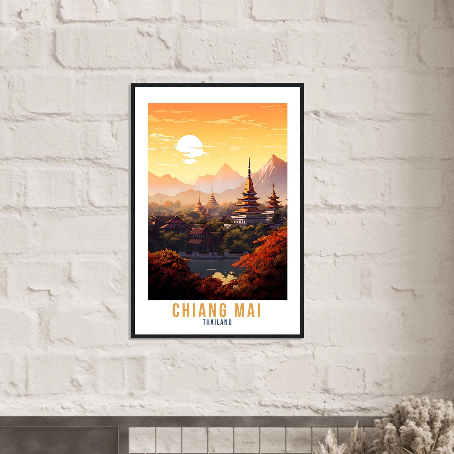 Chiang Mai Travel Print Wall Art Chiang Mai Wall Hanging Thailand Gift Holiday Print Chiang Mai Art Print Chiang Mai Thailand Travel Poster