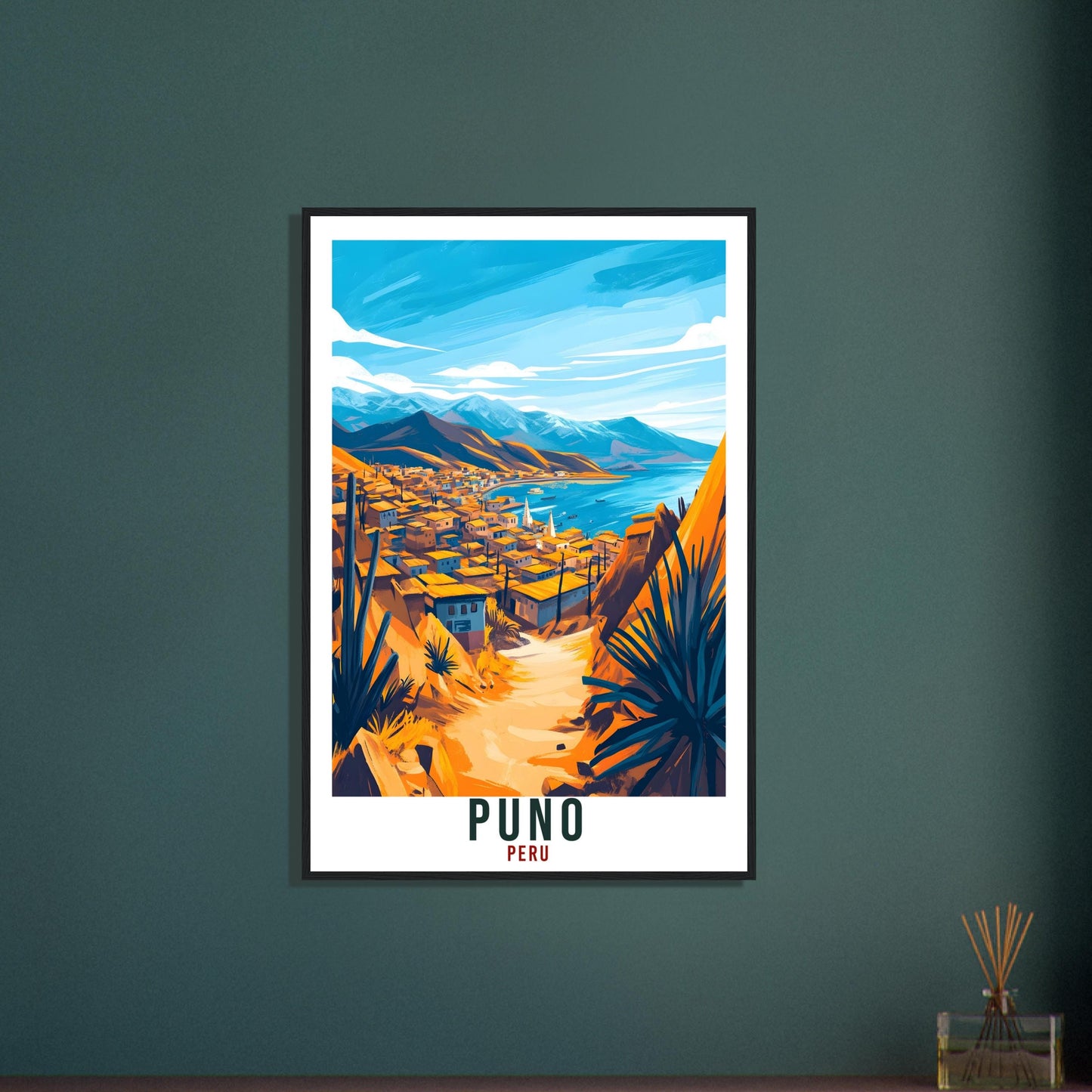 Puno Travel Print Peru Home Decor Puno Wall Art Gift Wall Hanging Art Lover Puno Peruvian Artwork Travel Poster Peru Uros Travel Art