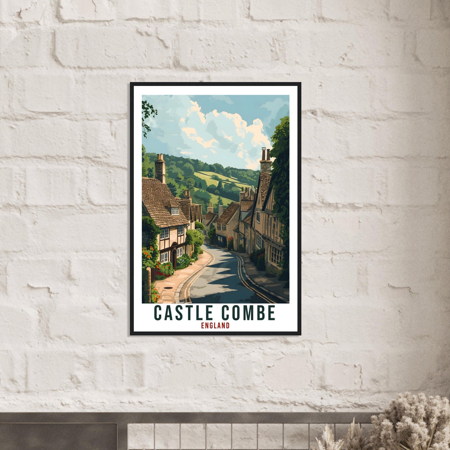 Castle Combe Travel Print England Wall Art England Wall Hanging Home Décor Gift Art Lovers English Artwork Gift Print Castle Combe Poster