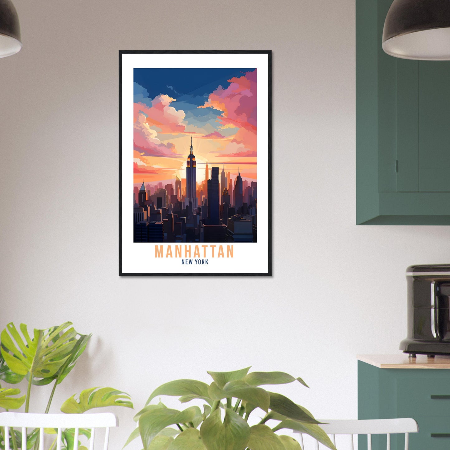 Manhattan New York Travel Print Wall Art Manhattan Wall Hanging Manhattan Gift Art Lovers New York Art Lover Home Décor New York Art Print