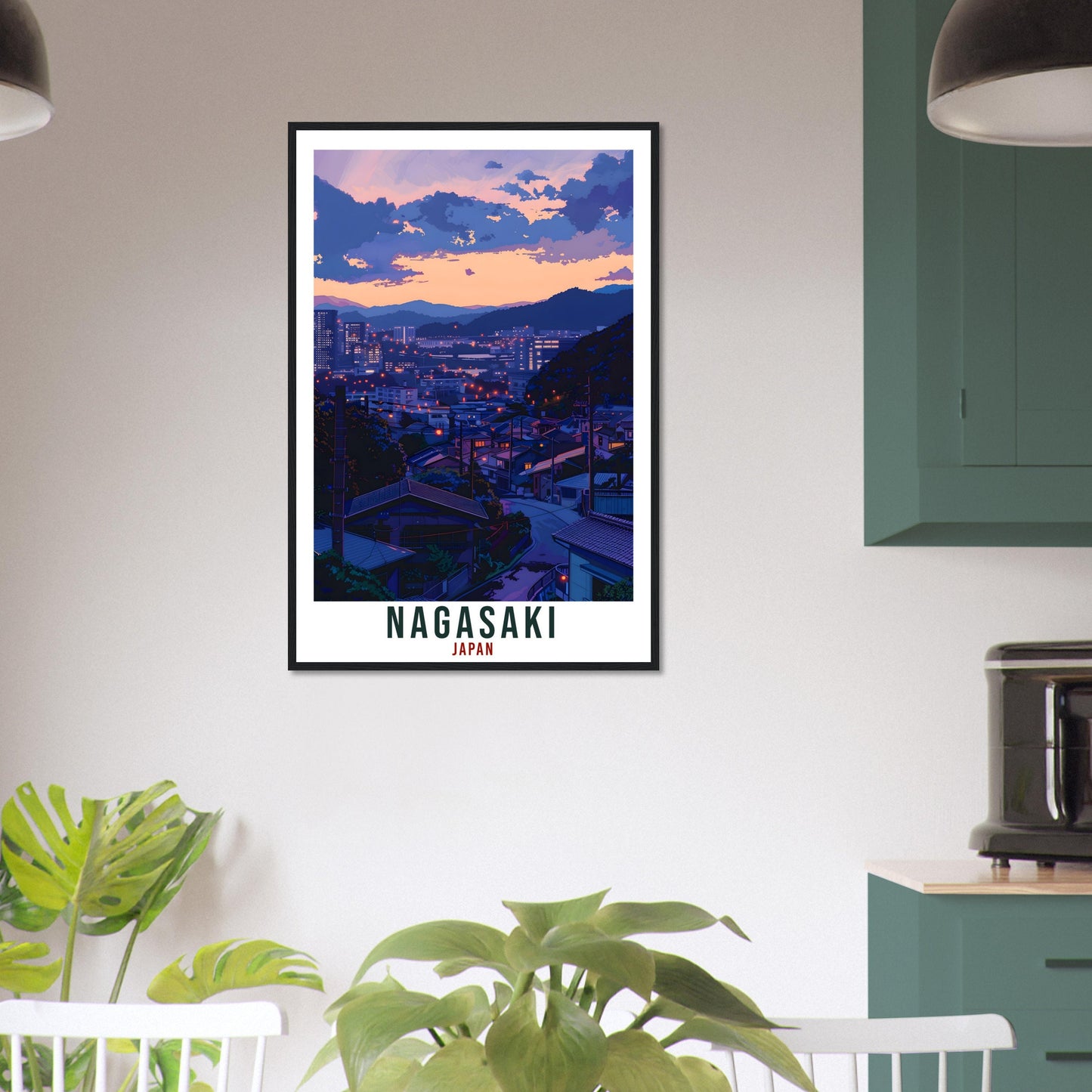 Nagasaki Japan Travel Print Home Decoration Wall Art Gift Wall Hanging Art Lover Japanese Artwork Japan Nagasaki Travel Poster City Print