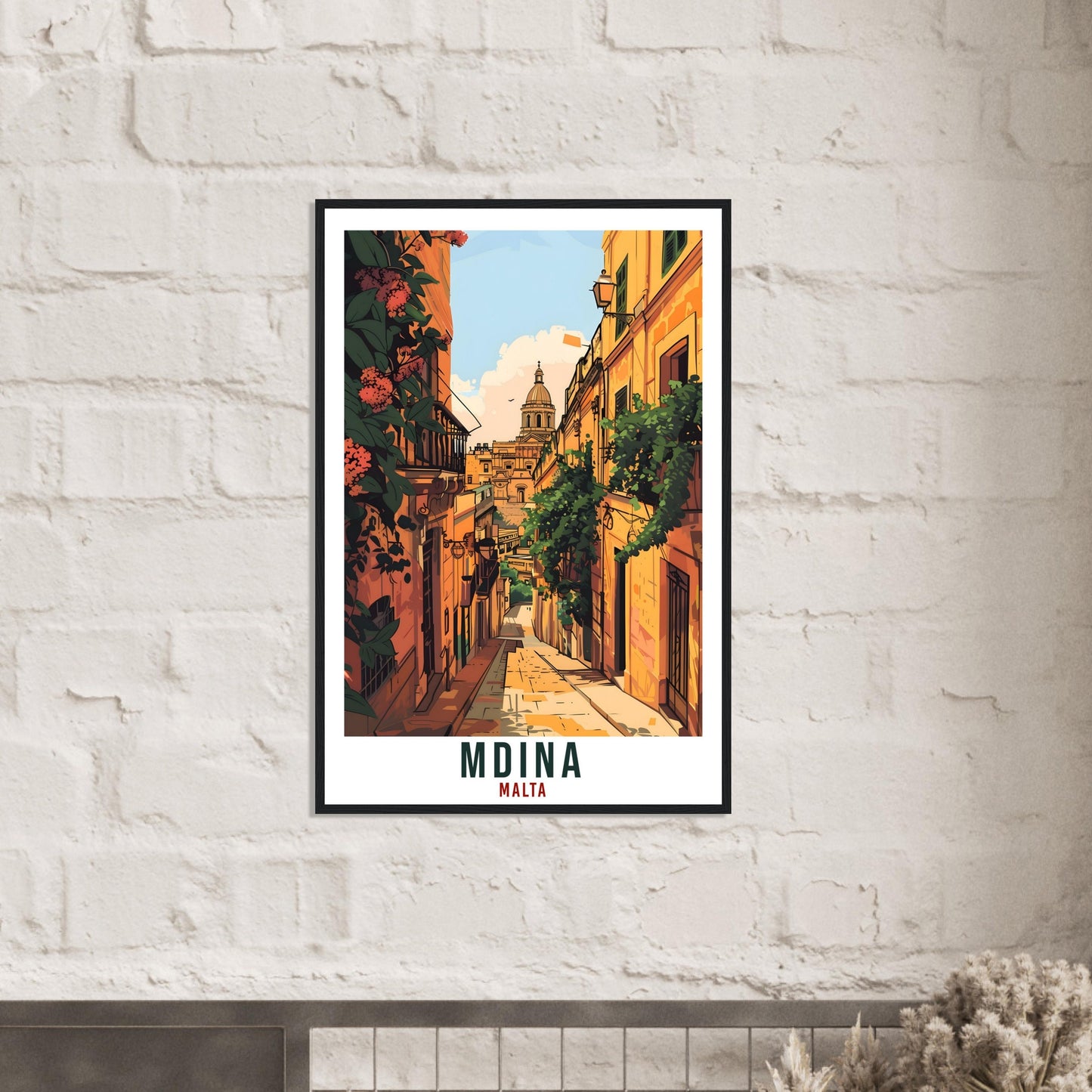Mdina Travel Print Malta Wall Art Wall Hanging Home Living Décor Mdina Gift Art Lovers Gift Malta Artwork Gift Mdina Malta Travel Poster