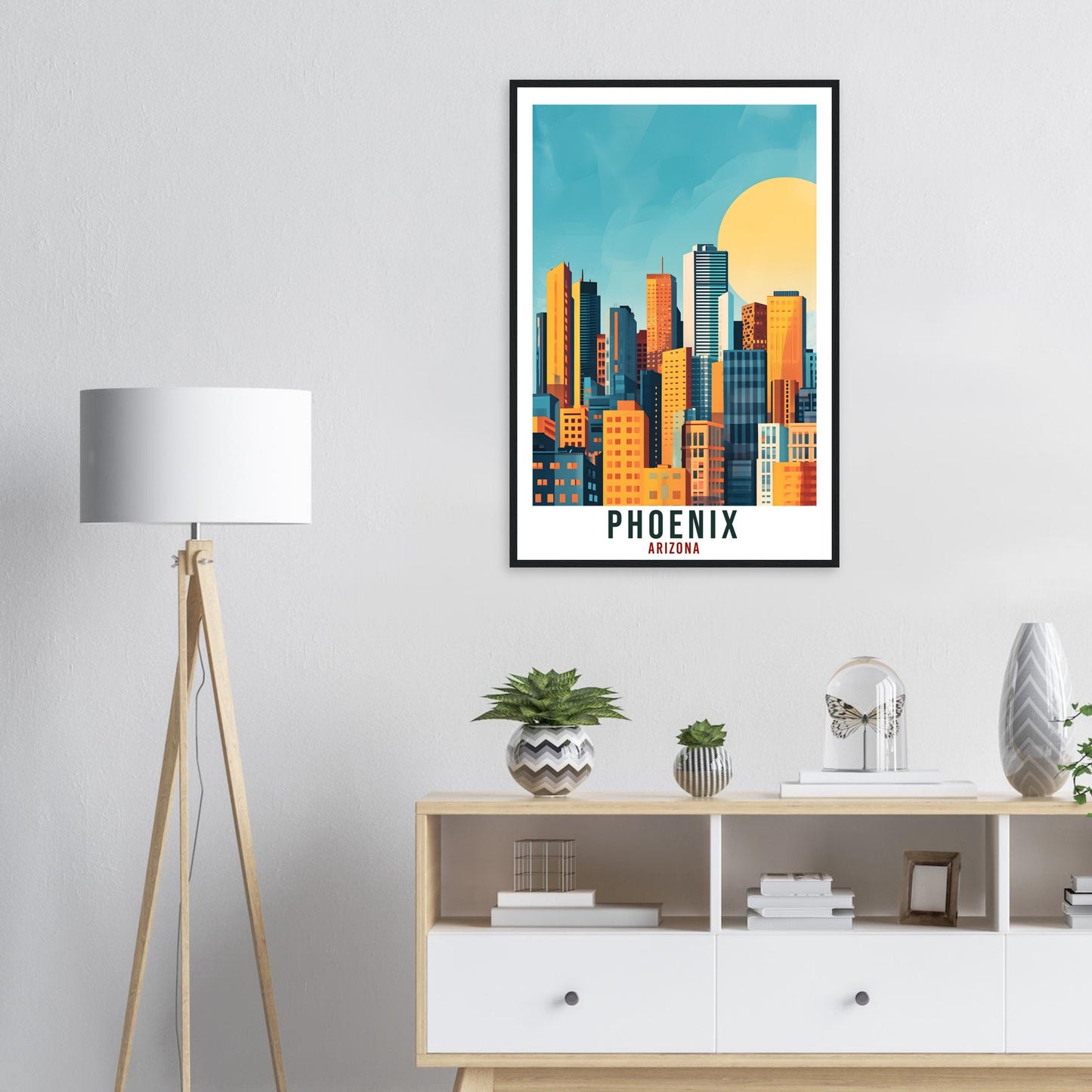 Phoenix Travel Poster Arizona Home Decoration USA City Wall Art Gift Wall Hanging Art Lover Arizona Artwork Phoenix Skyline Art Travel Print