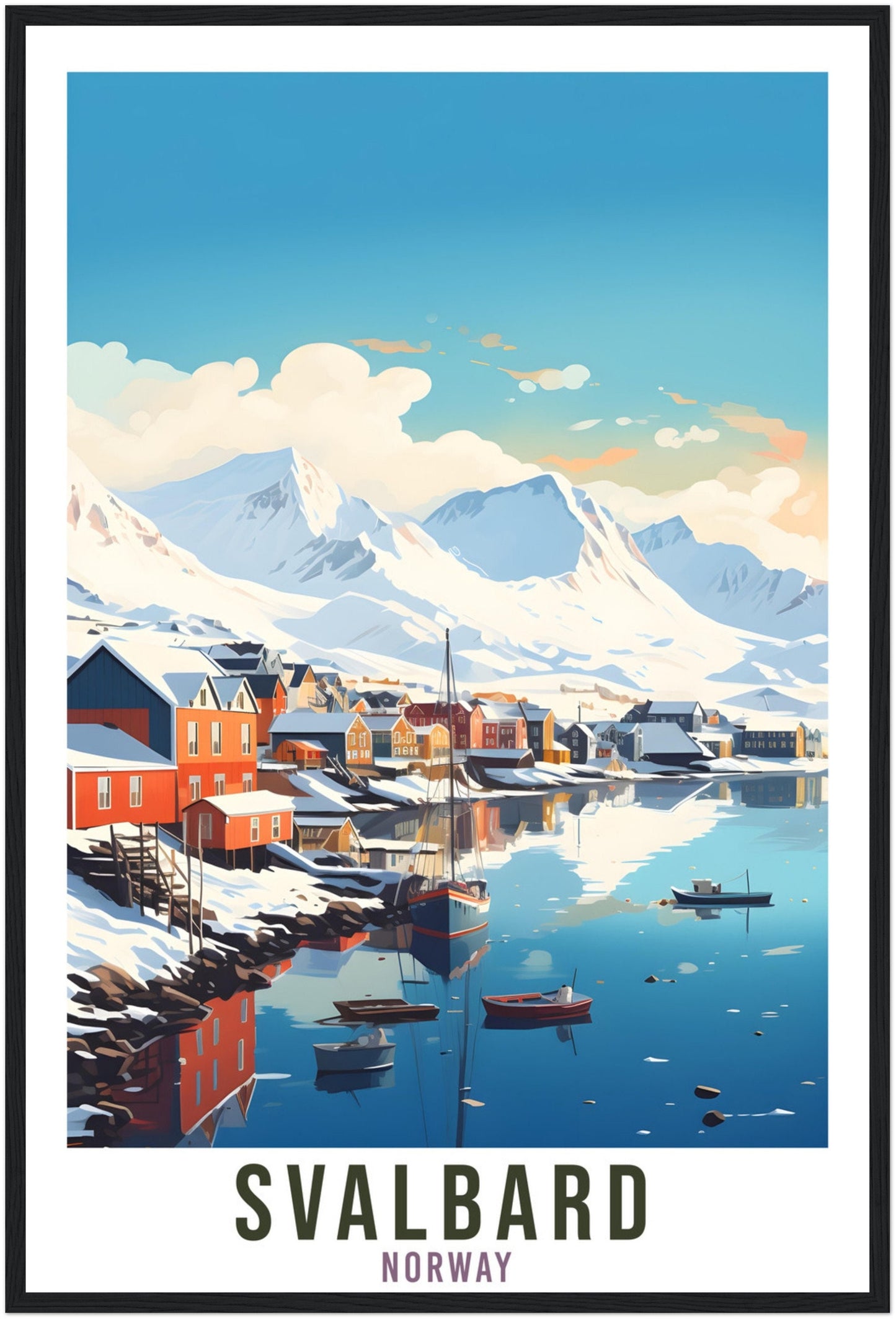 Svalbard Norway Travel Print Svalbard Wall Hanging Norway Arctic Svalbard Travel Poster Northern Norway Wall Art Svalbard Travel Poster