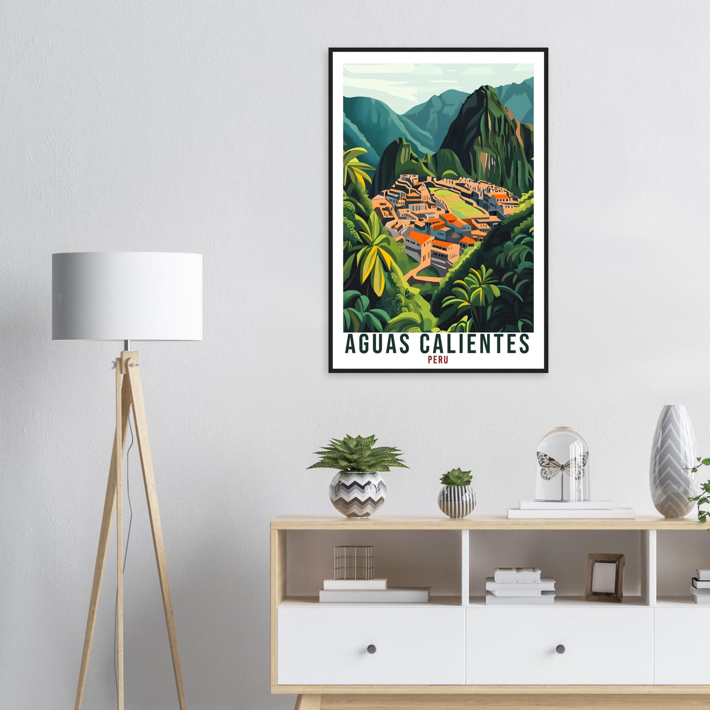 Aguas Calientes Travel Print Peru Home Decor Wall Art Gift Wall Hanging Art Lover Aguas Calientes Peruvian Artwork Travel Poster Travel Art
