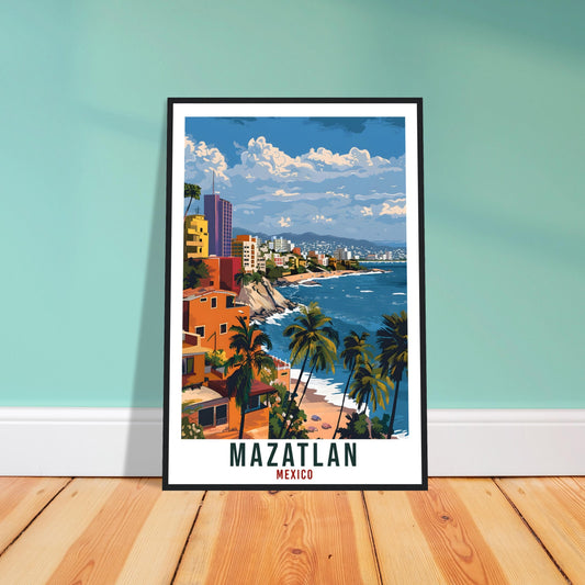 Mazatlan Mexico Travel Print Mexico Wall Art Wall Hanging Home Décor Mazatlan Gift Mexico Landmark Artwork Gift South America Travel Poster