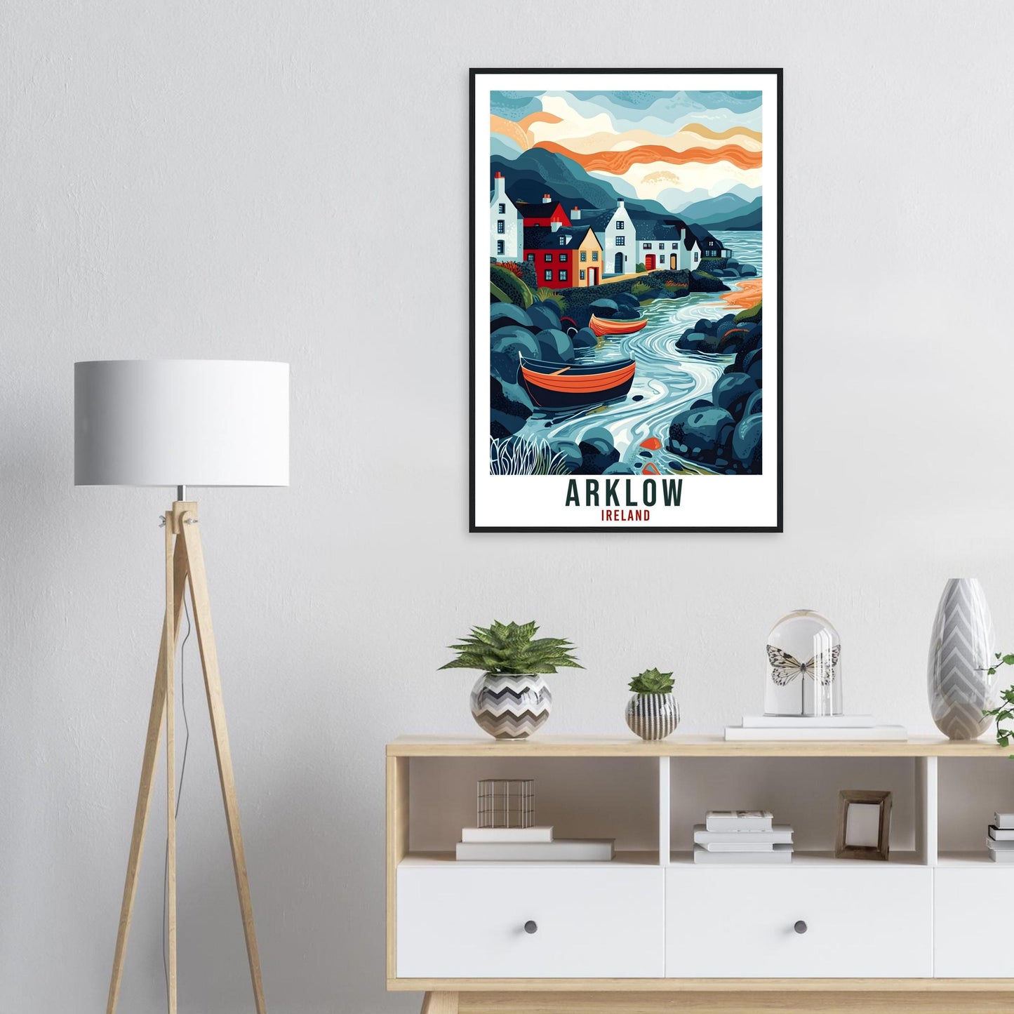 Arklow Travel Print Ireland Home Decor Arklow Wall Art Wall Hanging Art Lover Irish Artwork Travel Poster Arklow Ireland Travel Art Gift