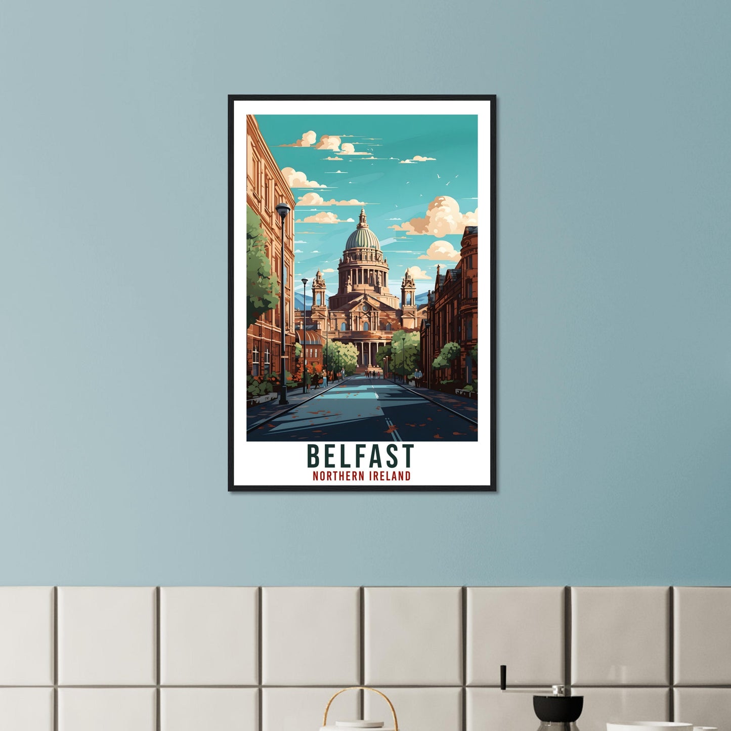 Belfast Travel Print Northern Ireland Home Decoration Belfast City Wall Art Gift Wall Hanging Art Lover Irish Artwork Ireland Travel Poster