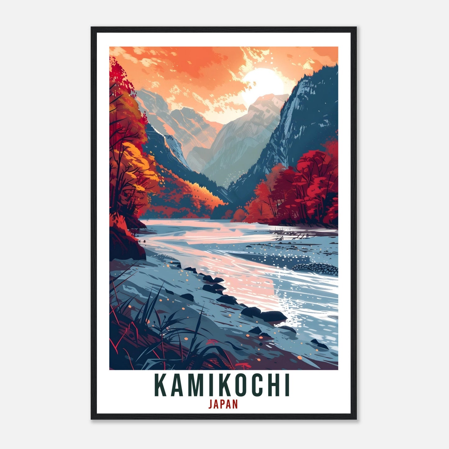 Kamikochi Travel Print Japan Home Decoration Wall Art Gift Wall Hanging Art Lover Japanese Artwork Japan Kamikochi Travel Poster Landscape