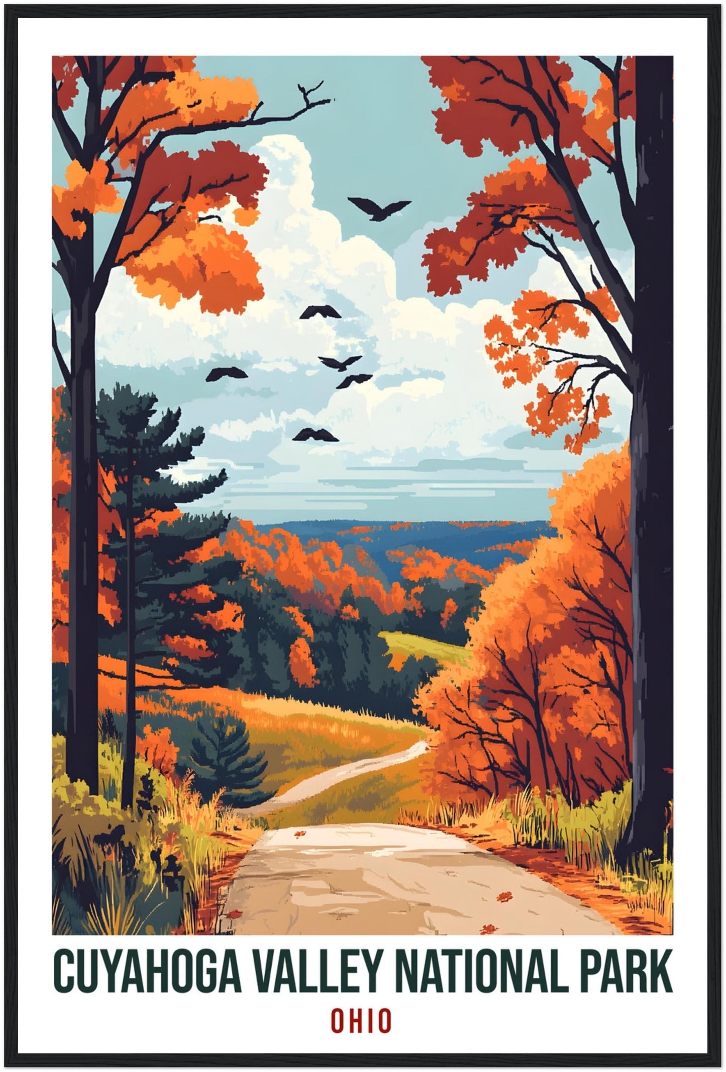 Cuyahoga Valley National Park Ohio USA Travel Print Wall Art Wall Hanging Décor Cuyahoga Valley Gift Travel Art USA Artwork Travel Poster