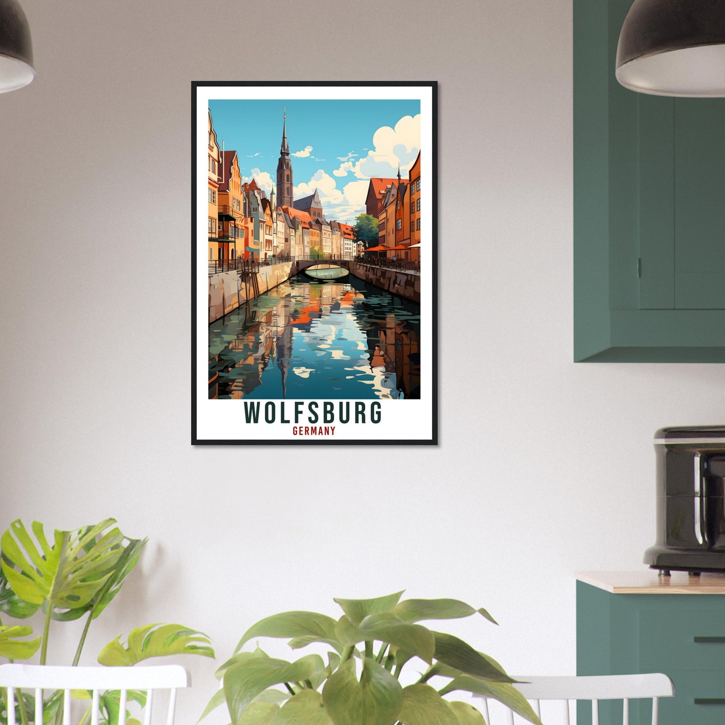 Wolfsburg Travel Poster Germany Home Decor Wolfsburg German City Wall Art Gift Wall Hanging Art Lover Germany Artwork Wolfsburg Travel Print