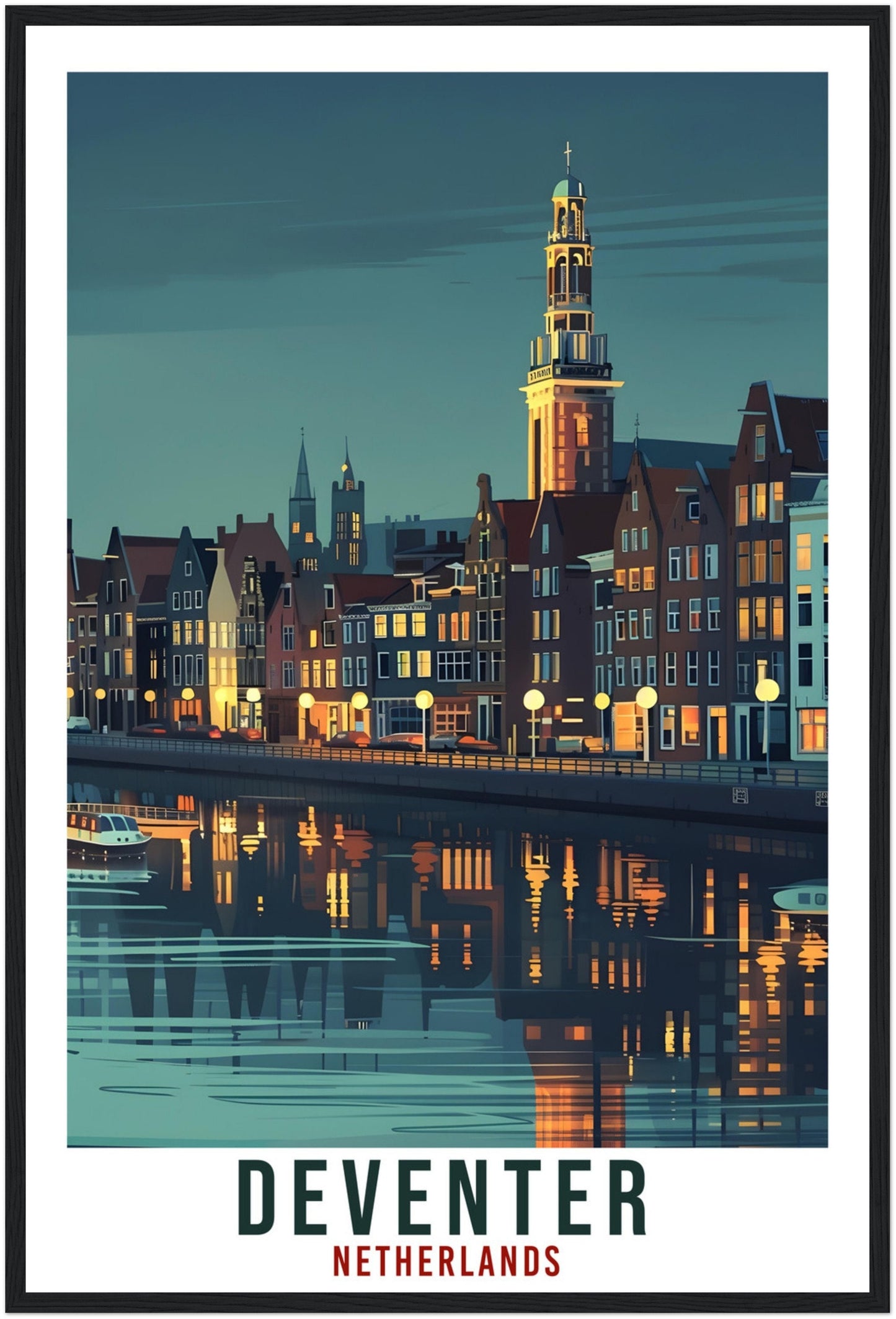 Deventer Travel Print Holland Wall Art Wall Hanging Home Décor Deventer Gift Art Lover Gift Dutch Artwork Gift The Netherlands Travel Poster