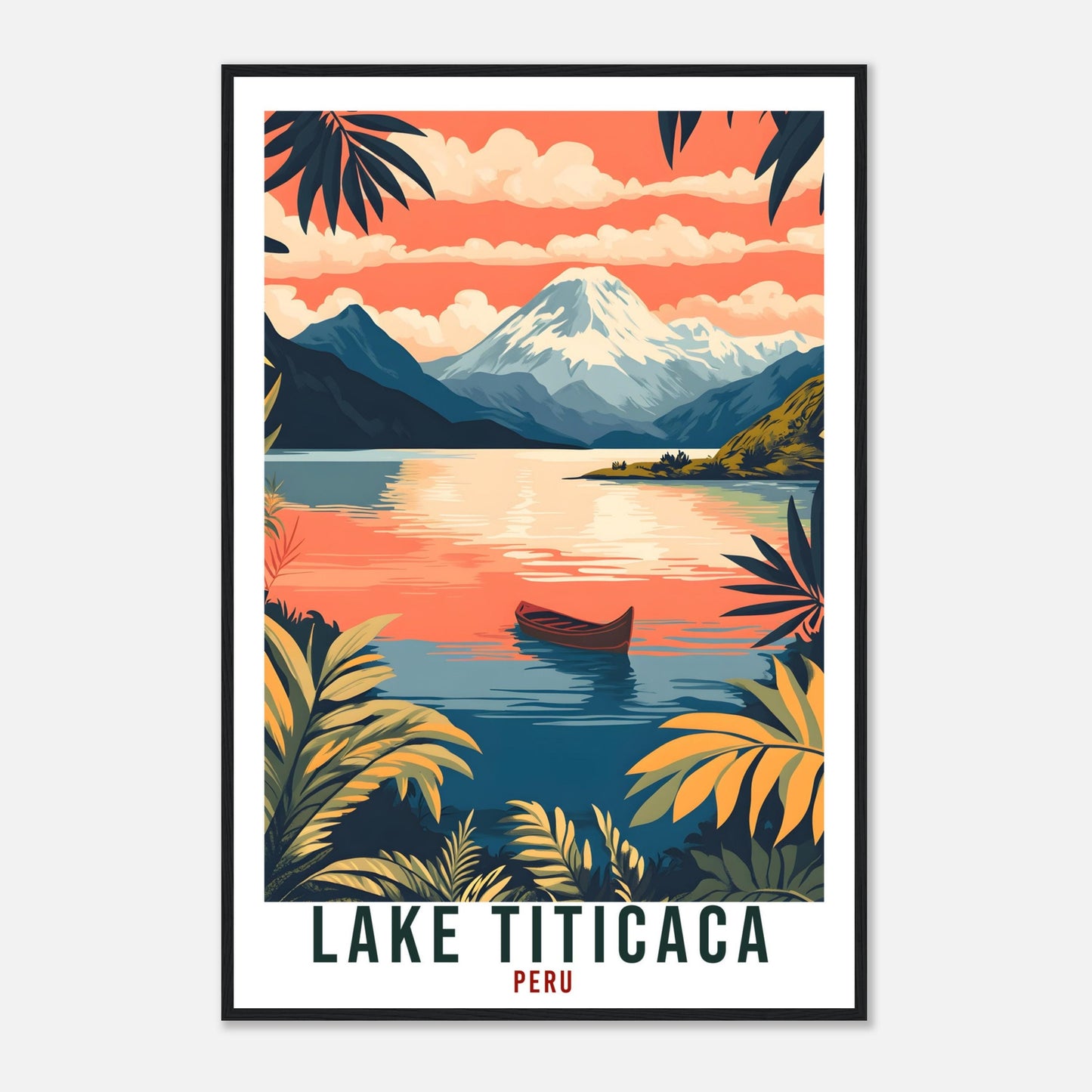 Lake Titicaca Travel Print Peru Home Decor Wall Art Gift Wall Hanging Art Lover Lake Titicaca Peruvian Artwork Travel Poster Travel Art
