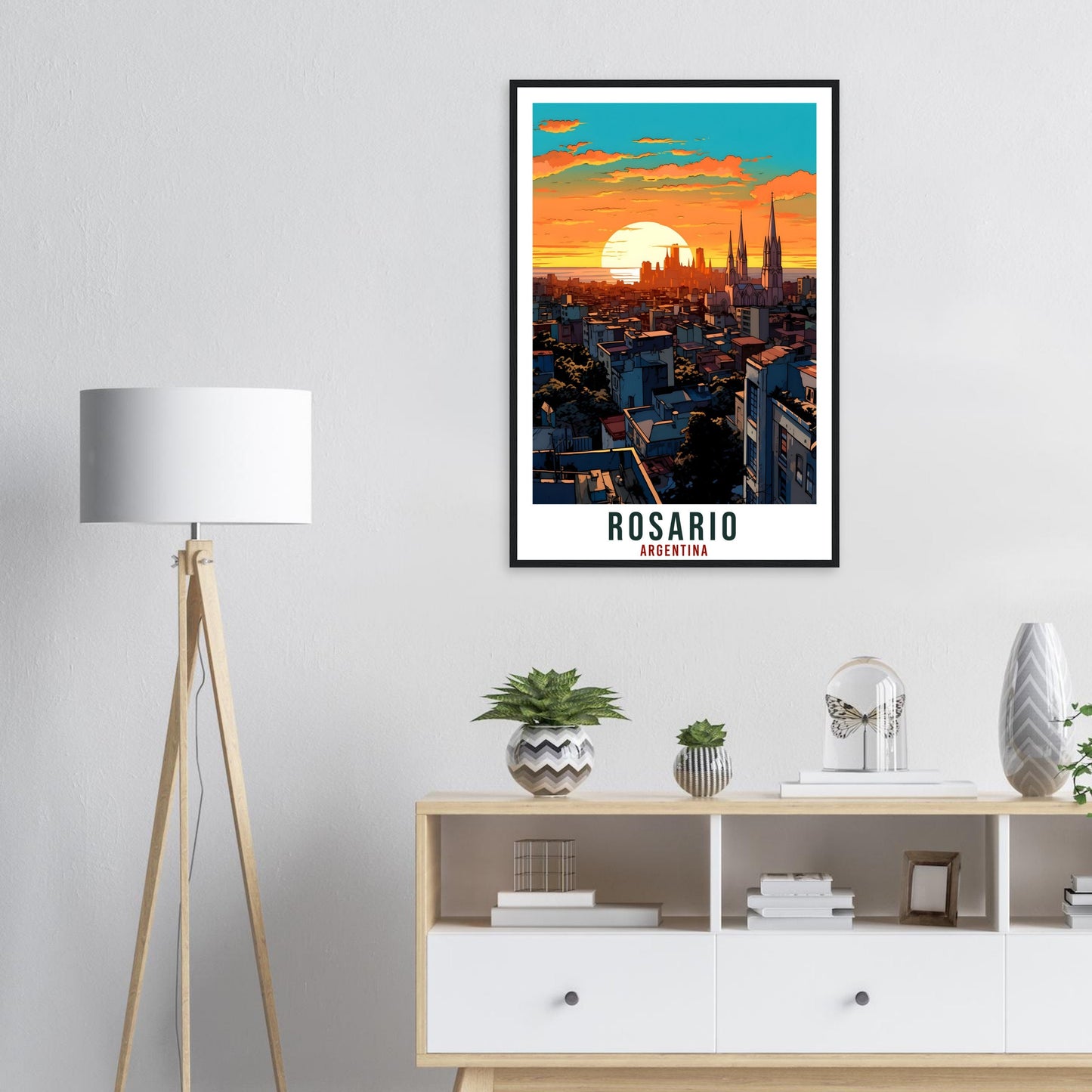 Rosario Travel Print Wall Art Rosario Argentina City Landscape Artwork Rosario Art Gifts Rosario Travel Poster Argentinian Art Lovers Gift