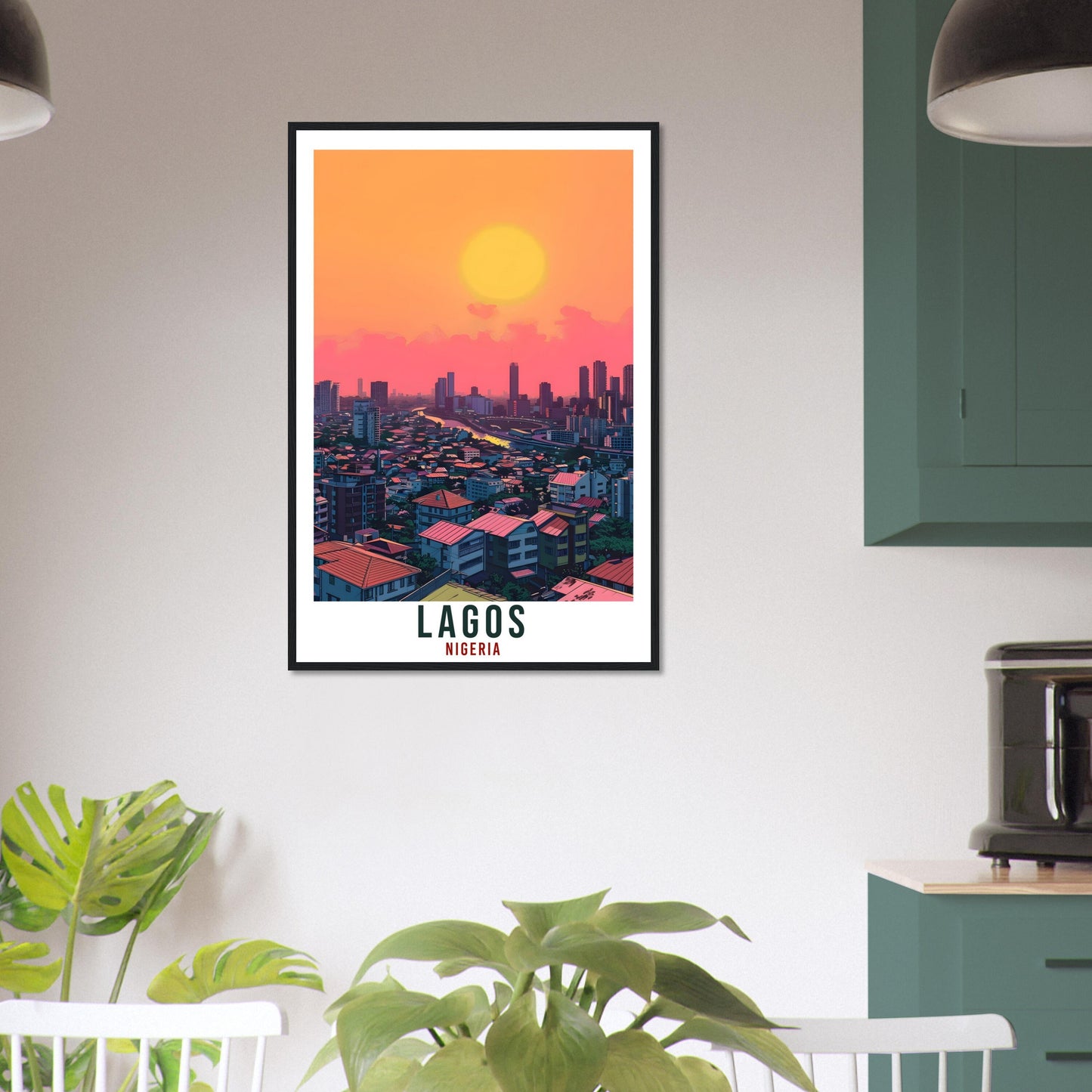 Lagos Nigeria Travel Print Lagos Wall Art Wall Hanging Home Décor Lagos Gift Art Lovers Nigeria Artwork Gift Print African Landmark Poster