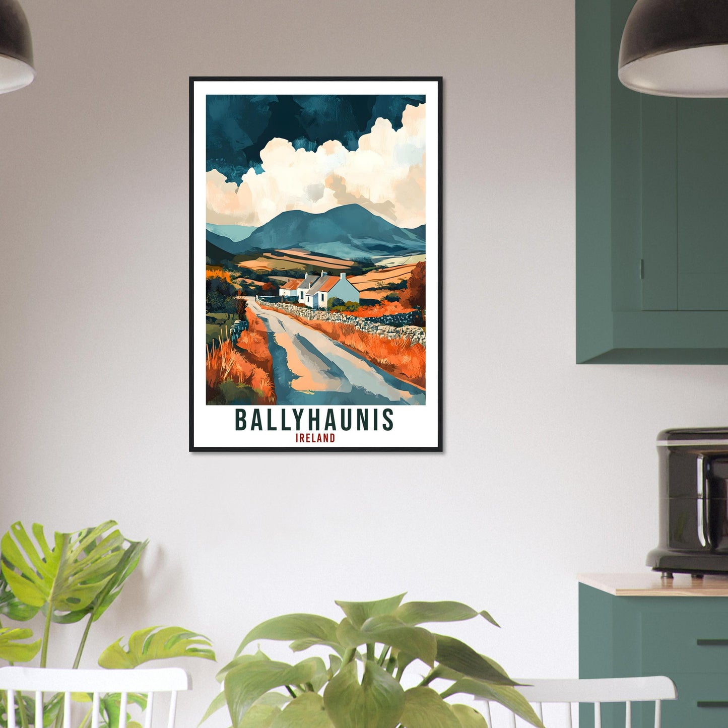Ballyhaunis Travel Print Ireland Home Decor Ballyhaunis Wall Art Gift Wall Hanging Ballyhaunis Irish Artwork Travel Poster Ireland Travel
