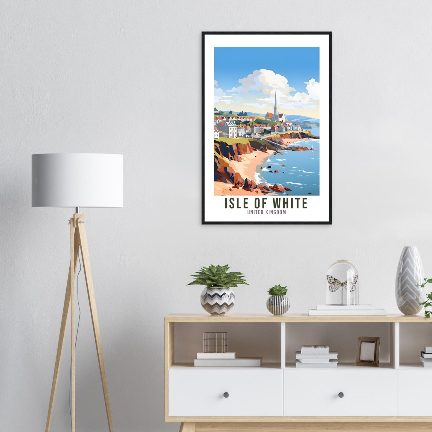 Isle Of White Travel Print Lake District Home Decor Isle Of White UK Isles Nature Wall Art Isle Of White Artwork Gift UK Coast Travel Poster