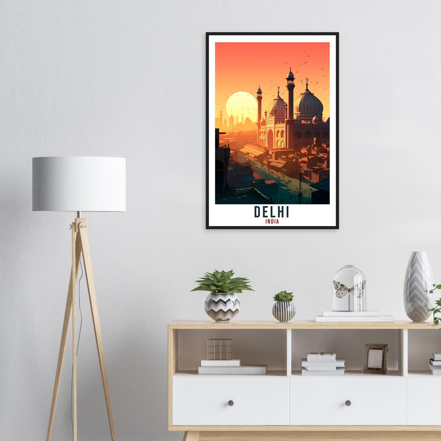 Delhi Travel Print India Home Decoration Wall Art Gift Wall Hanging Art Lover Indian Artwork India Delhi Travel Poster Cityscape Print