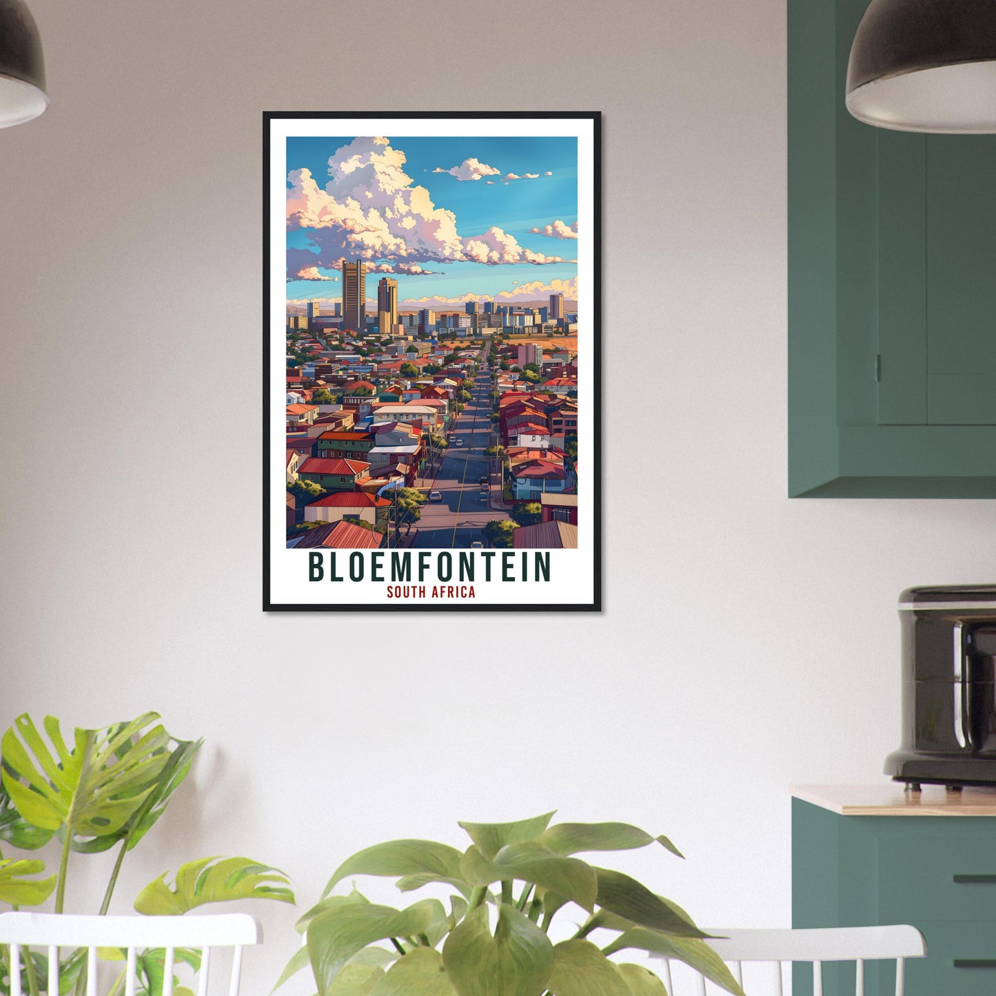 Bloemfontein South Africa Travel Print Wall Art Wall Hanging Home Décor Bloemfontein Gift Art Lovers Artwork Gift Print South African Poster