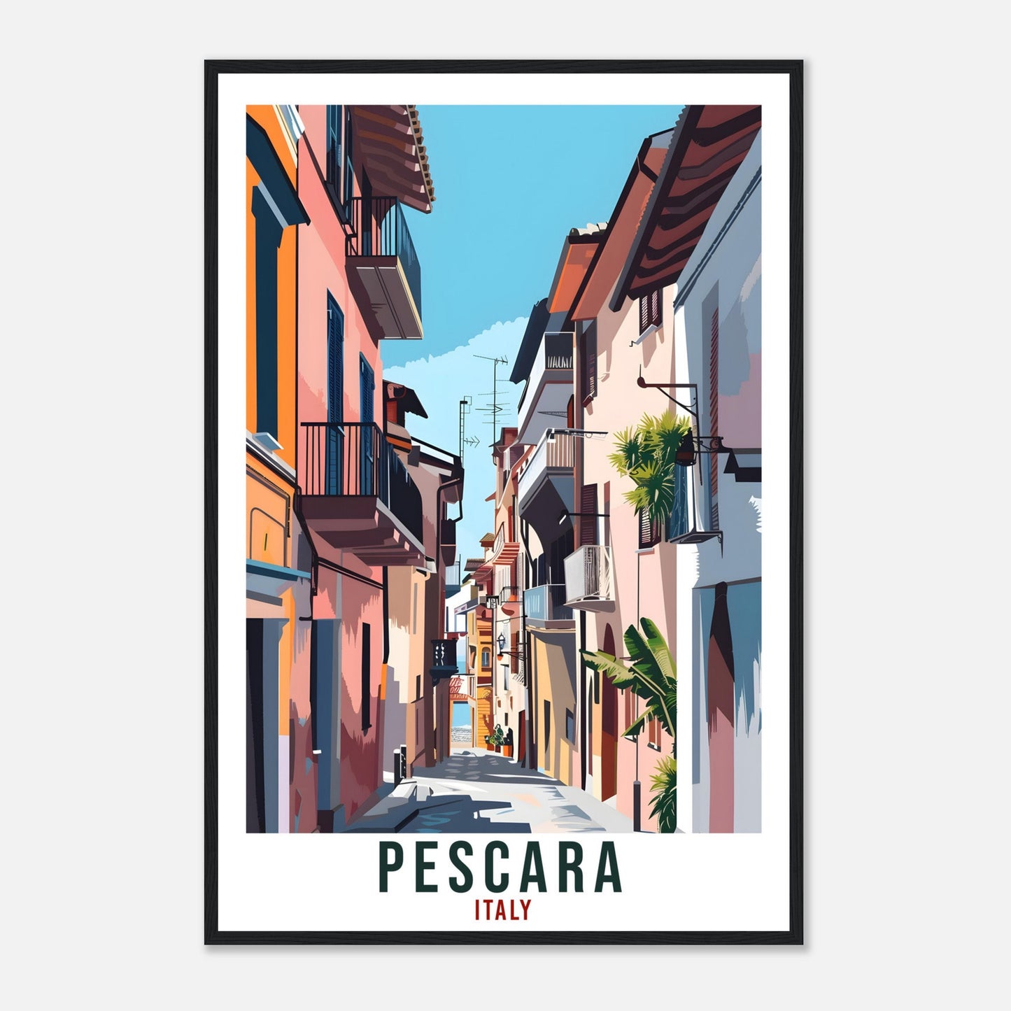 Pescara Travel Print Italy Wall Art Wall Hanging Home Living Décor Pescara Gift Art Lovers Gift Italy Artwork Gift Italian Travel Poster