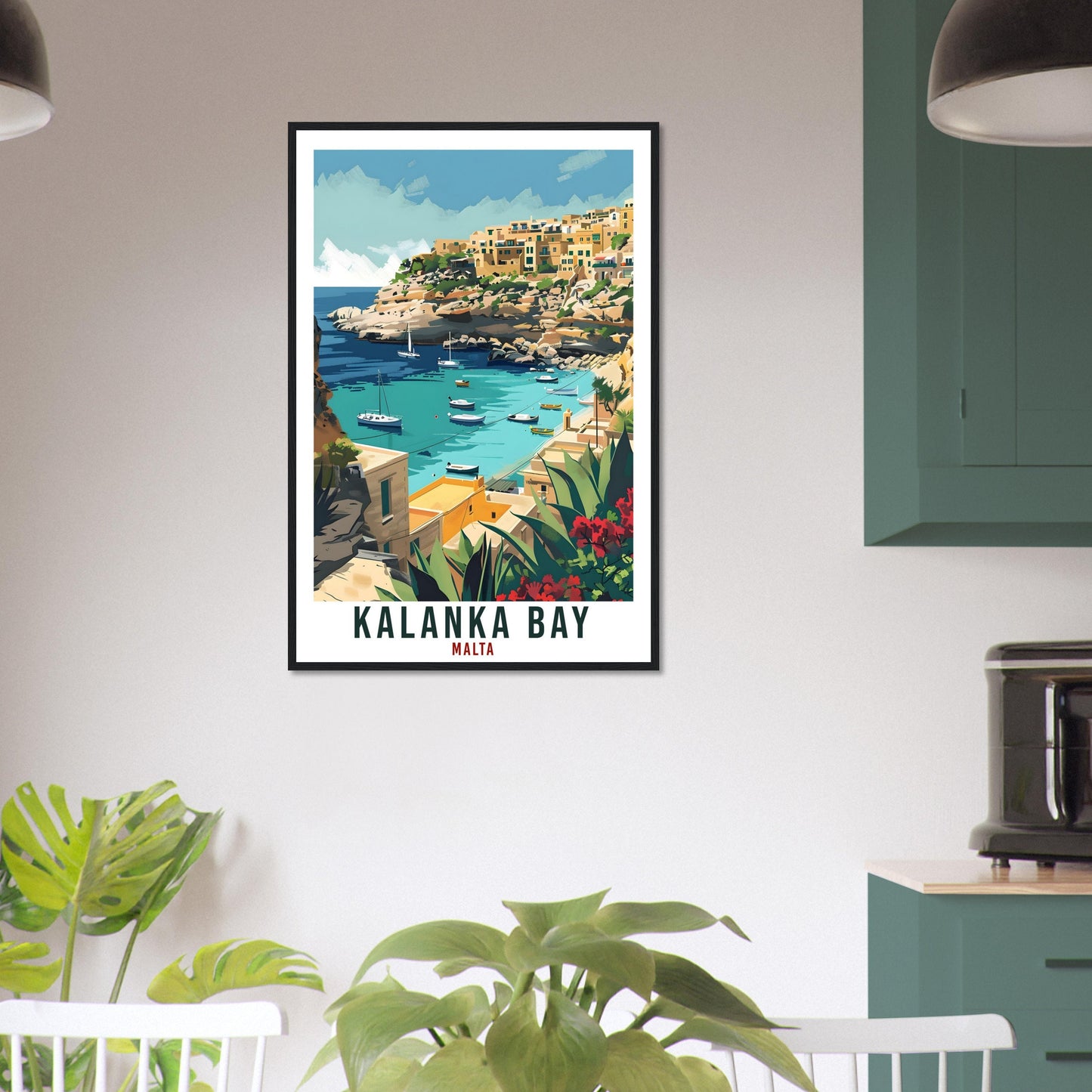 Kalanka Bay Travel Print Malta Wall Art Wall Hanging Home Living Décor Kalanka Bay Gift Travel Gift Malta Artwork Gift Malta Travel Poster