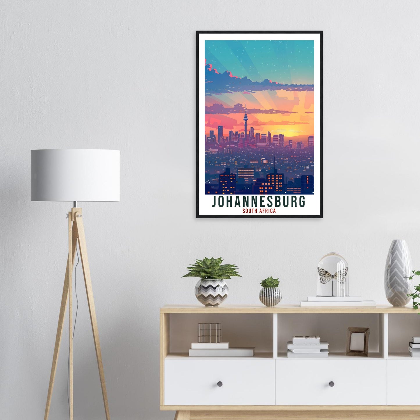 Johannesburg South Africa Travel Poster Wall Art Wall Hanging Home Décor Johannesburg Gift Art Lovers Artwork Gift Print South African Print