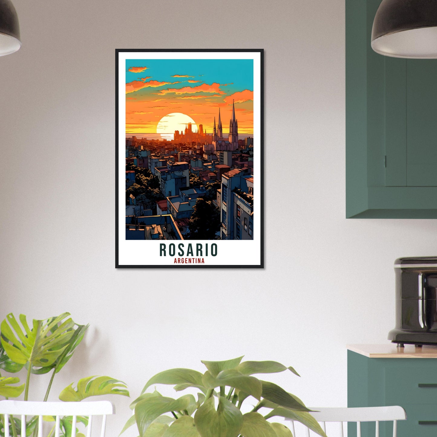 Rosario Travel Print Wall Art Rosario Argentina City Landscape Artwork Rosario Art Gifts Rosario Travel Poster Argentinian Art Lovers Gift