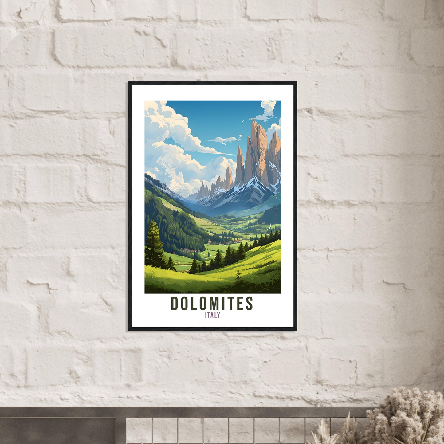 Dolomites Italy Travel Print Wall Art Dolomites Wall Hanging Home Décor Italy Gift Art Lovers Italy Art Lover Gift Dolomites Italy Print