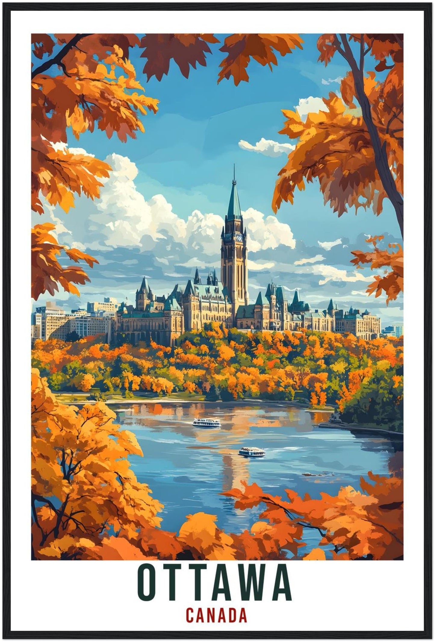 Ottawa Travel Print Canada Home Decor Ottawa Wall Art Gift Wall Hanging Art Lover Ottawa Canadian Artwork Travel Poster Ontario Artwork