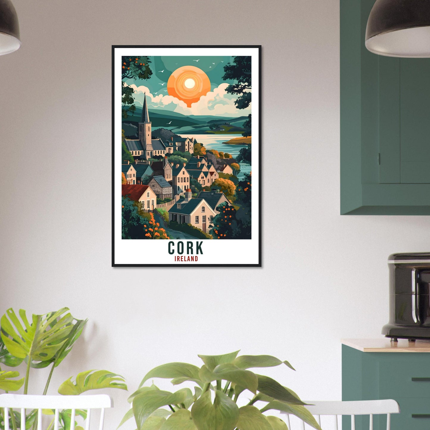 Cork Travel Print Ireland Home Decor Cork Wall Art Gift Wall Hanging Art Lover Cork Irish Artwork Travel Poster Ireland Travel Art Gift
