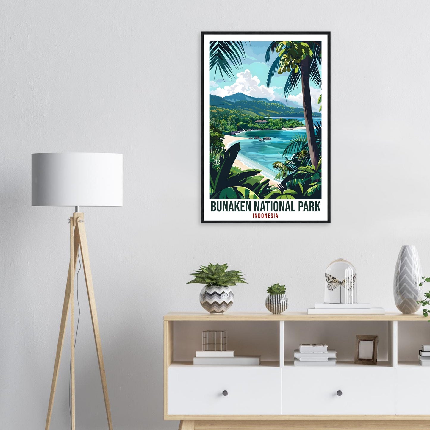 Bunaken National Park Travel Print Wall Art Wall Hanging Home Décor Bunaken Park Landmark Artwork Travel Art Lover Indonesia Travel Poster