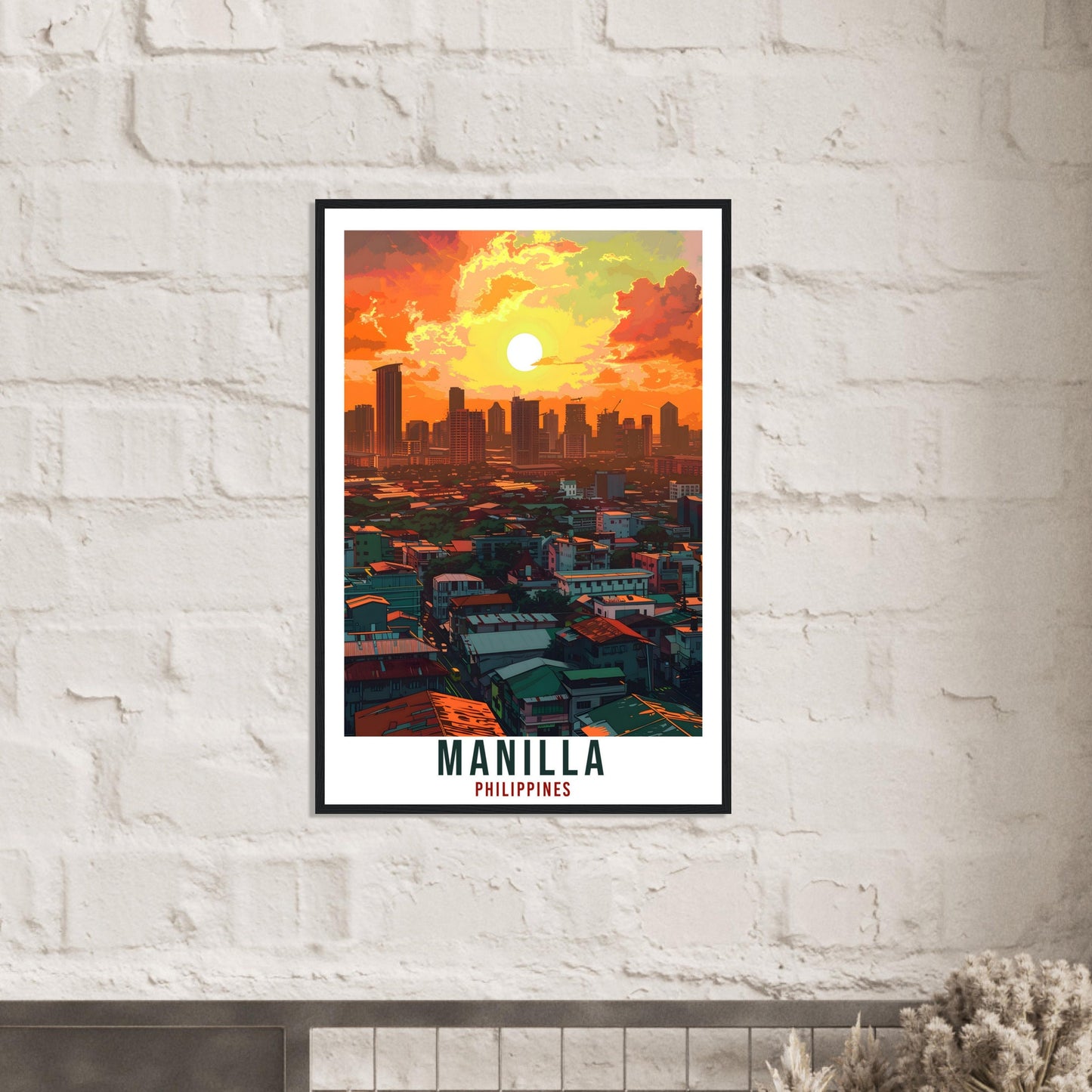 Manilla Philippines Travel Print Wall Art Wall Hanging Home Décor Manilla Gift Landmark Artwork Travel Art Philippines City Travel Poster