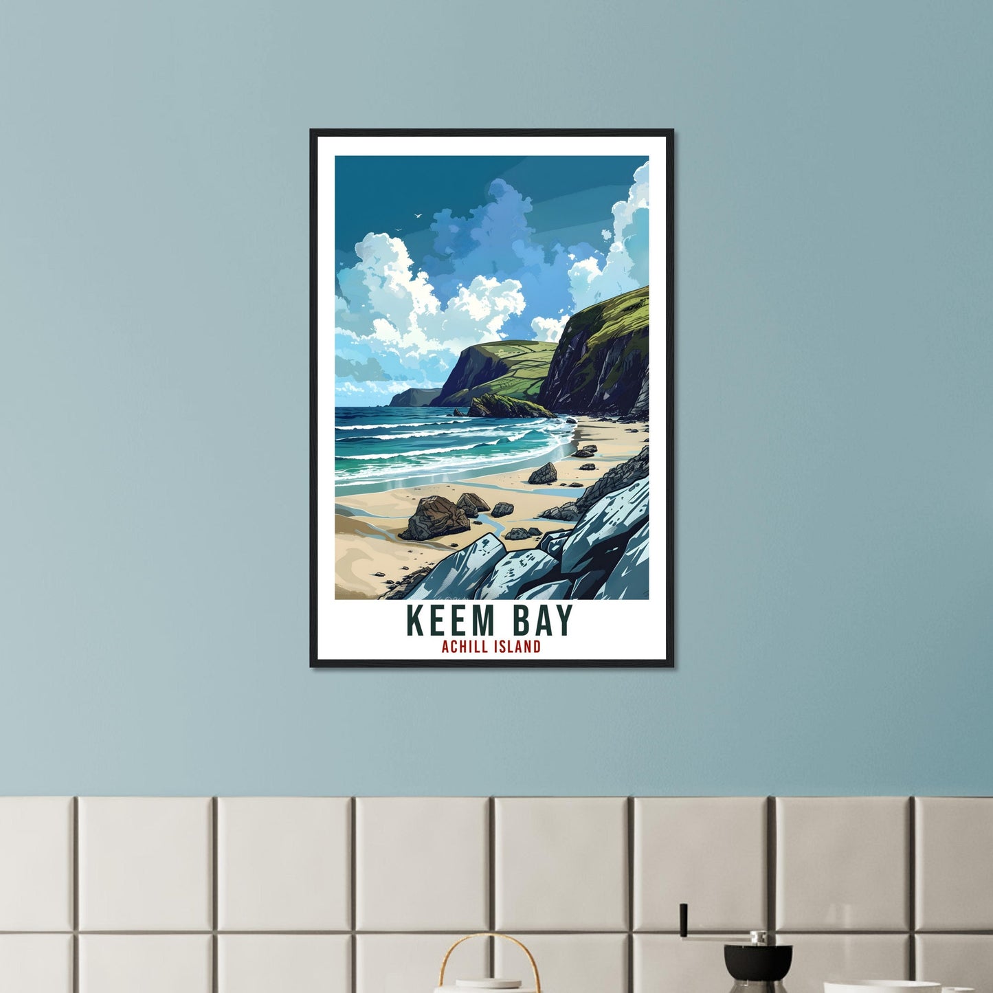 Keem Bay Travel Print Ireland Wall Art Wall Hanging Décor Keem Bay Achill Island Gift Art Lovers Irish Artwork Gift Ireland Travel Poster