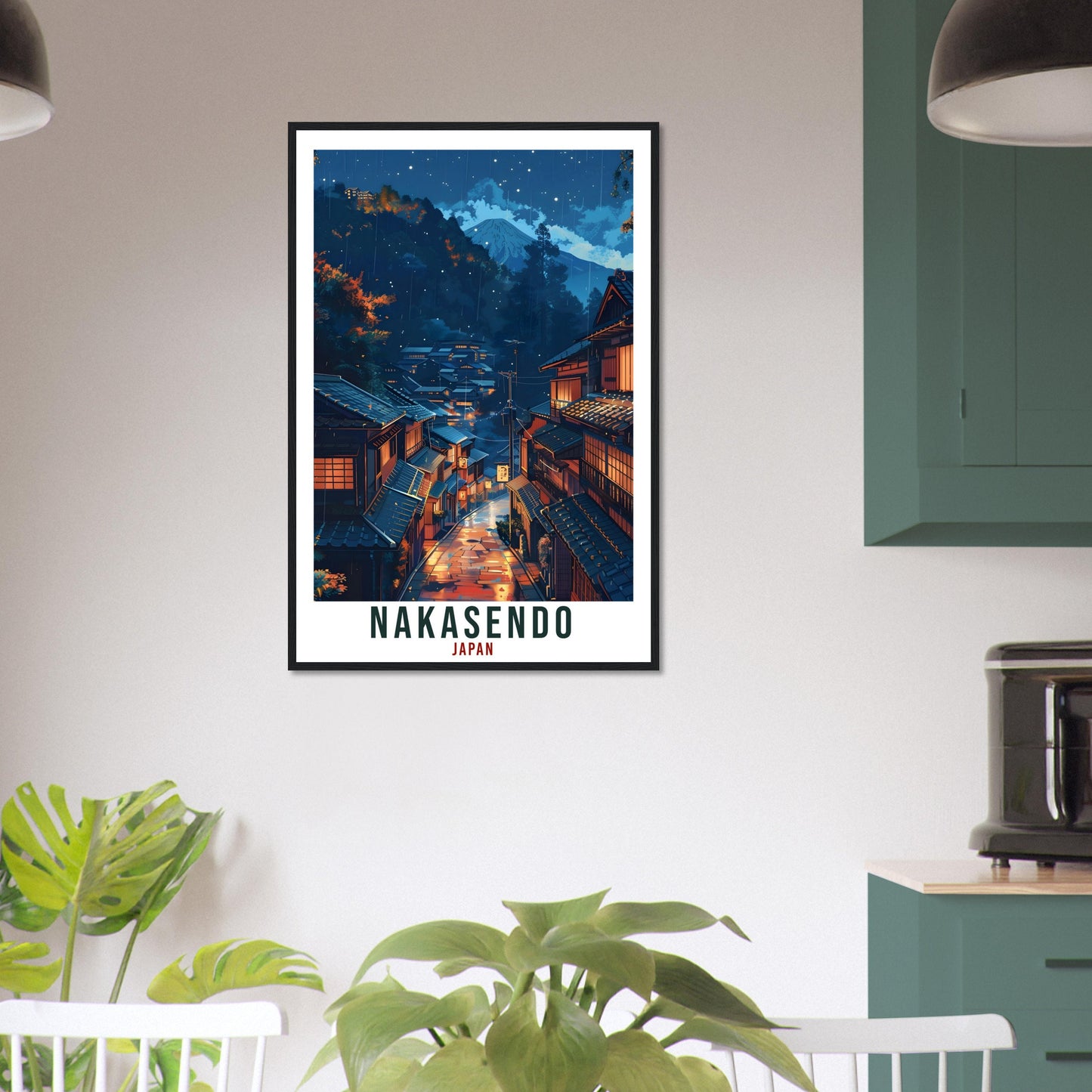 Nakasendo Travel Print Japan Home Decoration Wall Art Gift Wall Hanging Art Lover Japanese Artwork Japan Nakasendo Travel Poster Cityscape