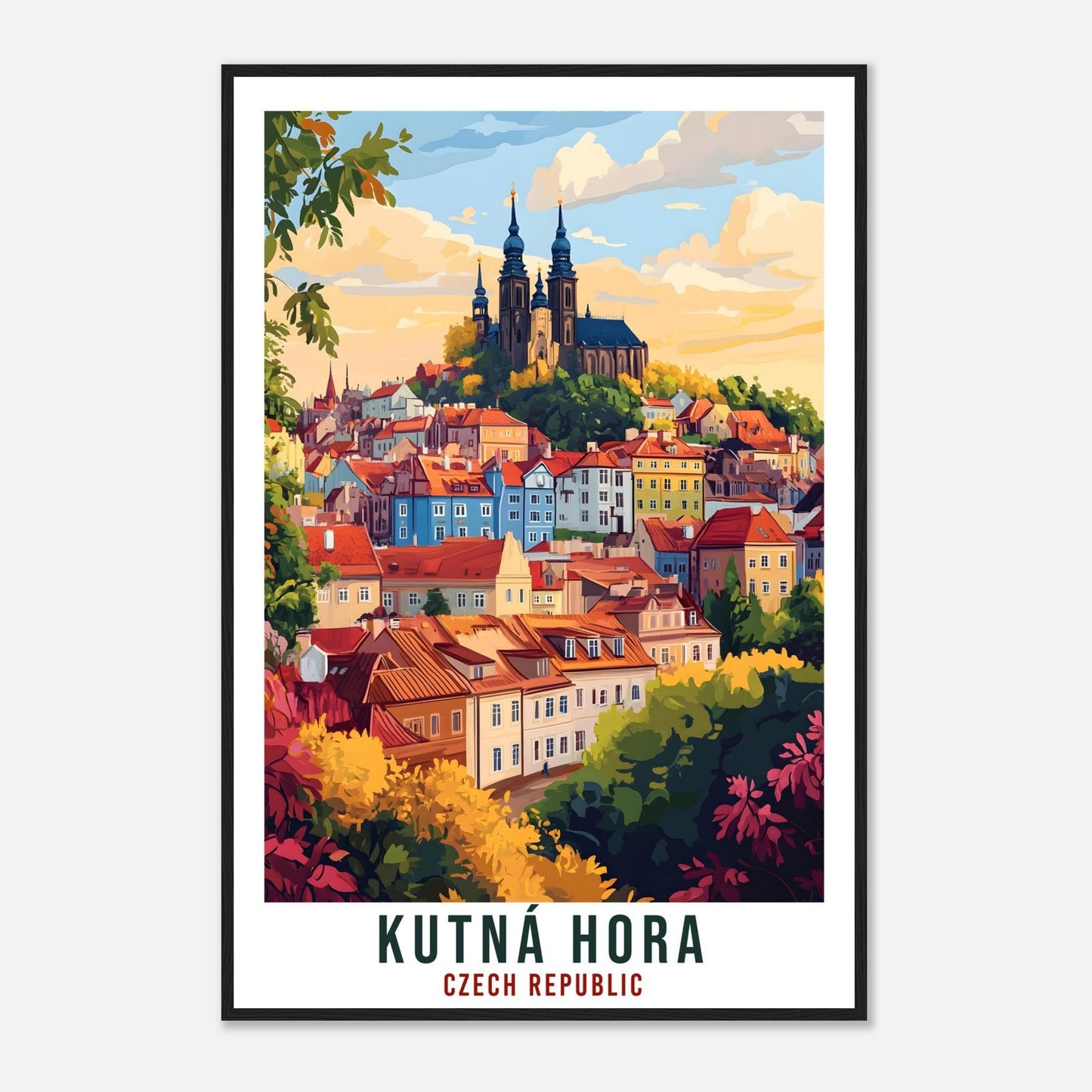 Kutná Hora Travel Print Czechia Home Decor Kutná Hora Wall Art Gift Wall Hanging Art Lover Kutná Hora Czech Republic Artwork Travel Poster