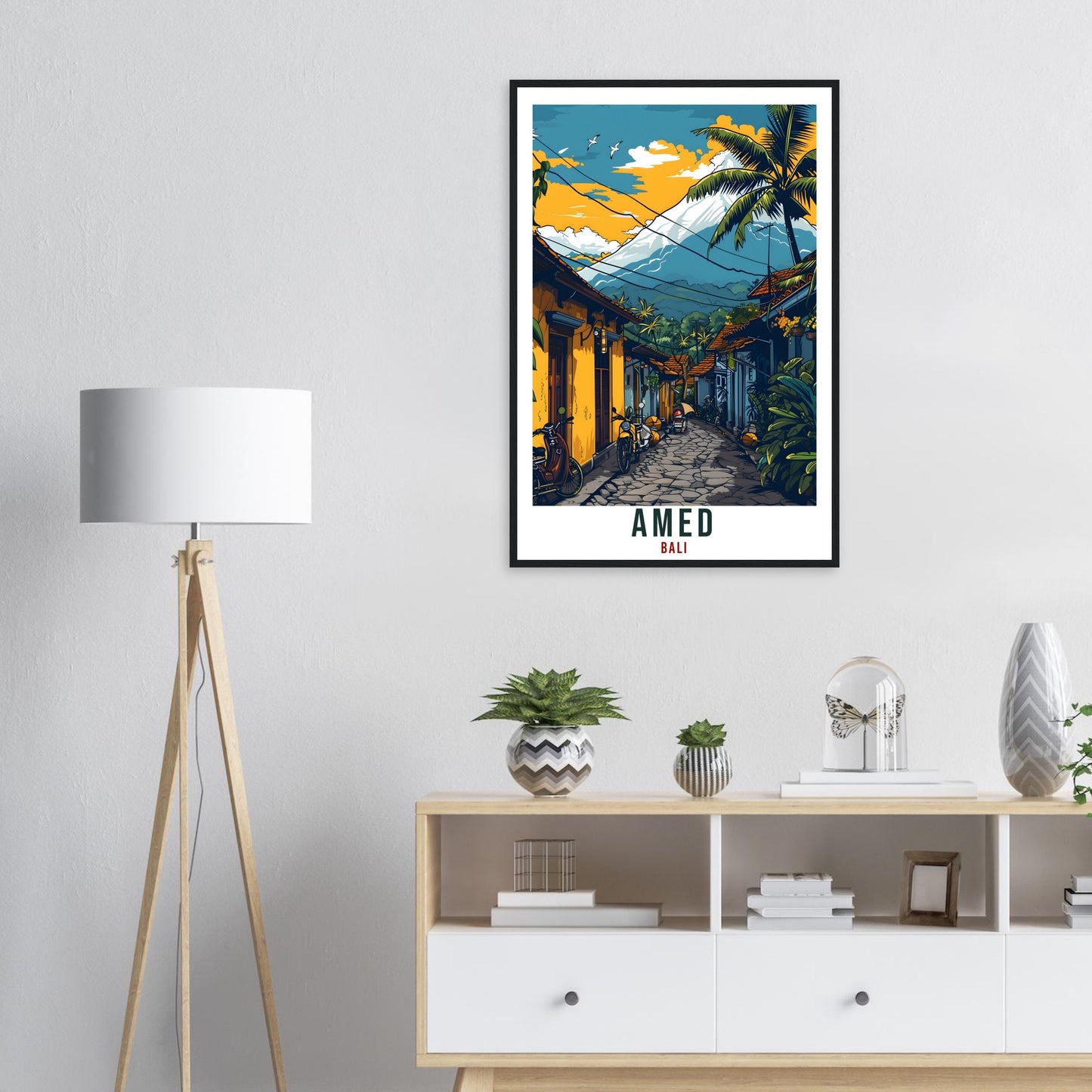 Amed Bali Travel Print Bali Wall Art Wall Hanging Home Décor Amed Gift Landmark Artwork Travel Art Lovers Indonesia Amed Travel Poster
