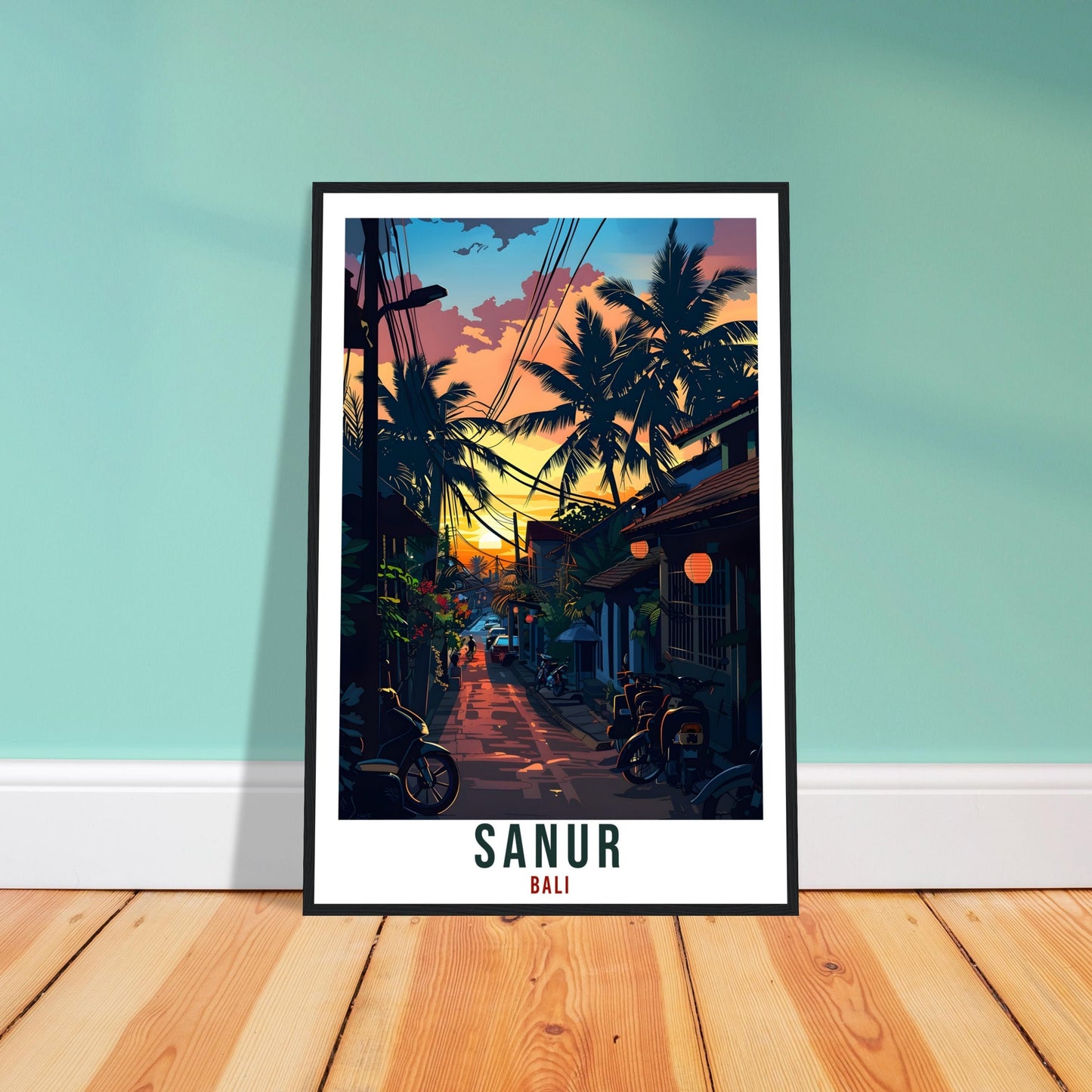 Sanur Bali Travel Print Bali Wall Art Wall Hanging Home Décor Sanur Gift Landmark Artwork Travel Art Lovers Indonesia Sanur Travel Poster