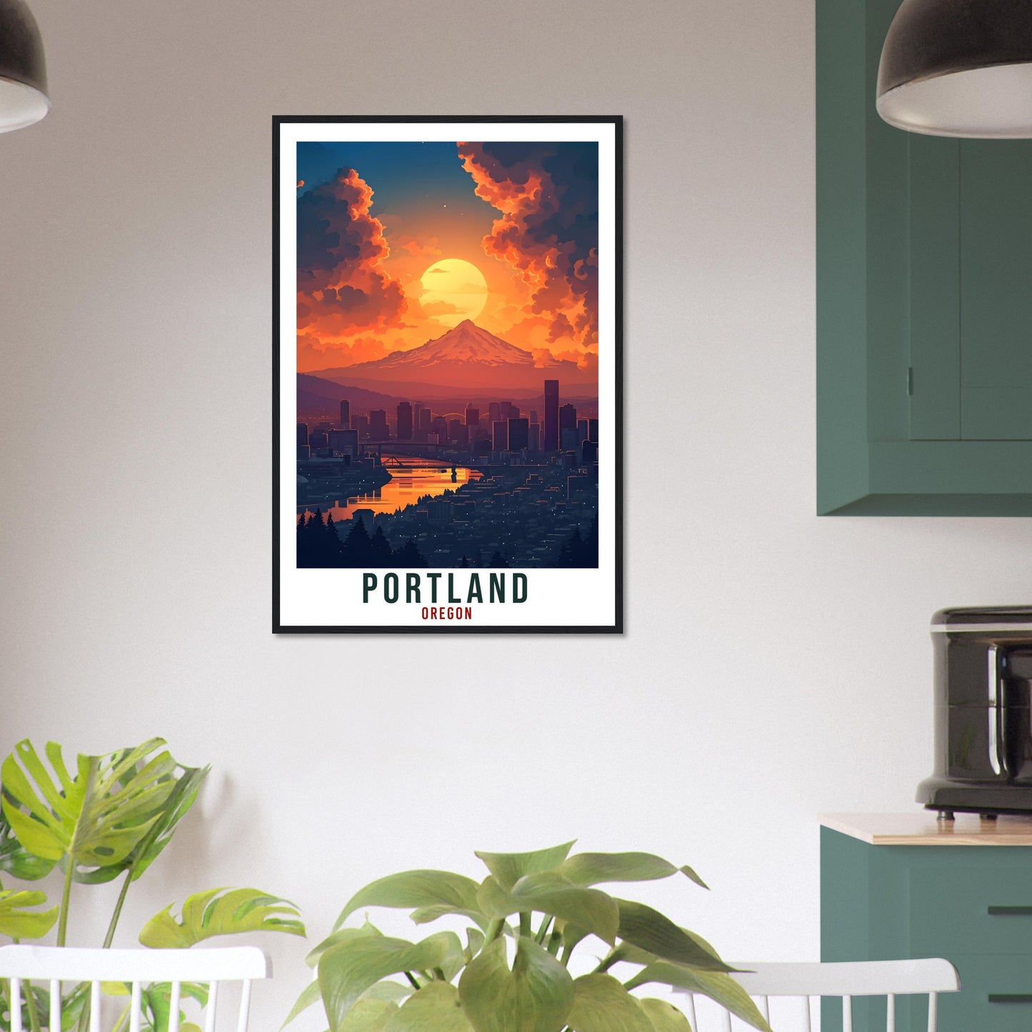 Portland Travel Poster Oregon Home Decoration USA City Wall Art Gift Wall Hanging Art Lover Oregon Artwork Portland Skyline Travel Print