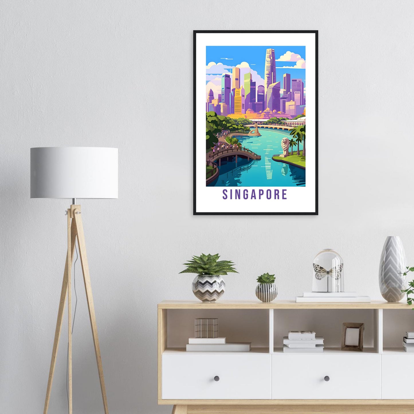 Singapore Travel Print Wall Art Marina Bay Sands Wall Hanging Home Decoration Singapore Gift Art Lovers Wall Art Singapore Vacation Print