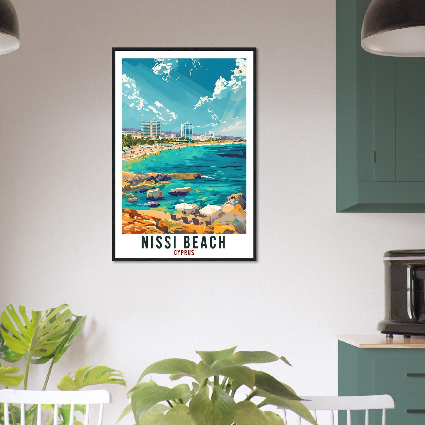 Nissi Beach Cyprus Travel Print Cyprus Wall Art Wall Hanging Home Décor Nissi Beach Gift Cyprus Ayia Napa Artwork Gift Cyprus Travel Poster