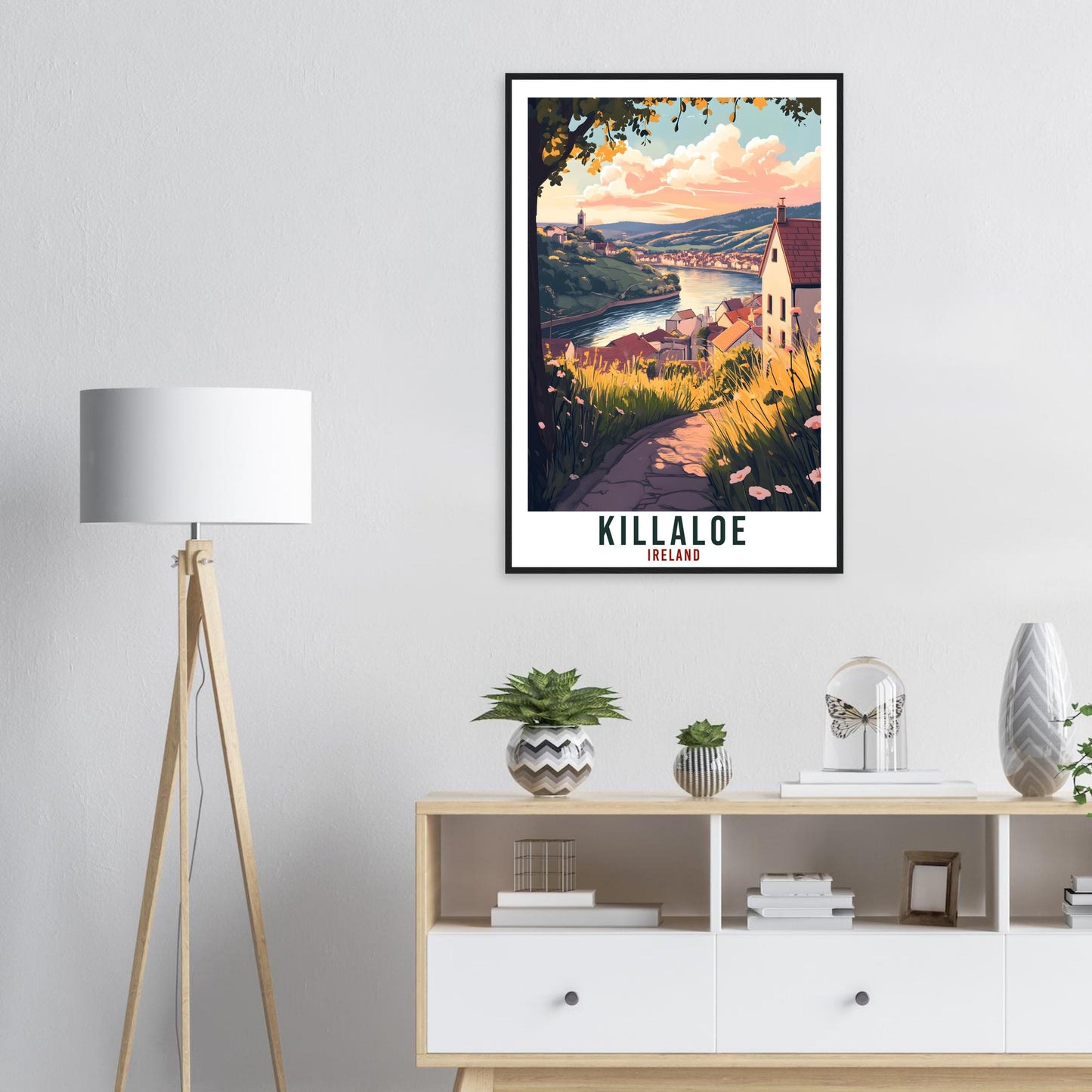 Killaloe Travel Print Ireland Home Decor Clare Wall Art Wall Hanging Art Lover Irish Artwork Travel Poster Killaloe Ireland Travel Art