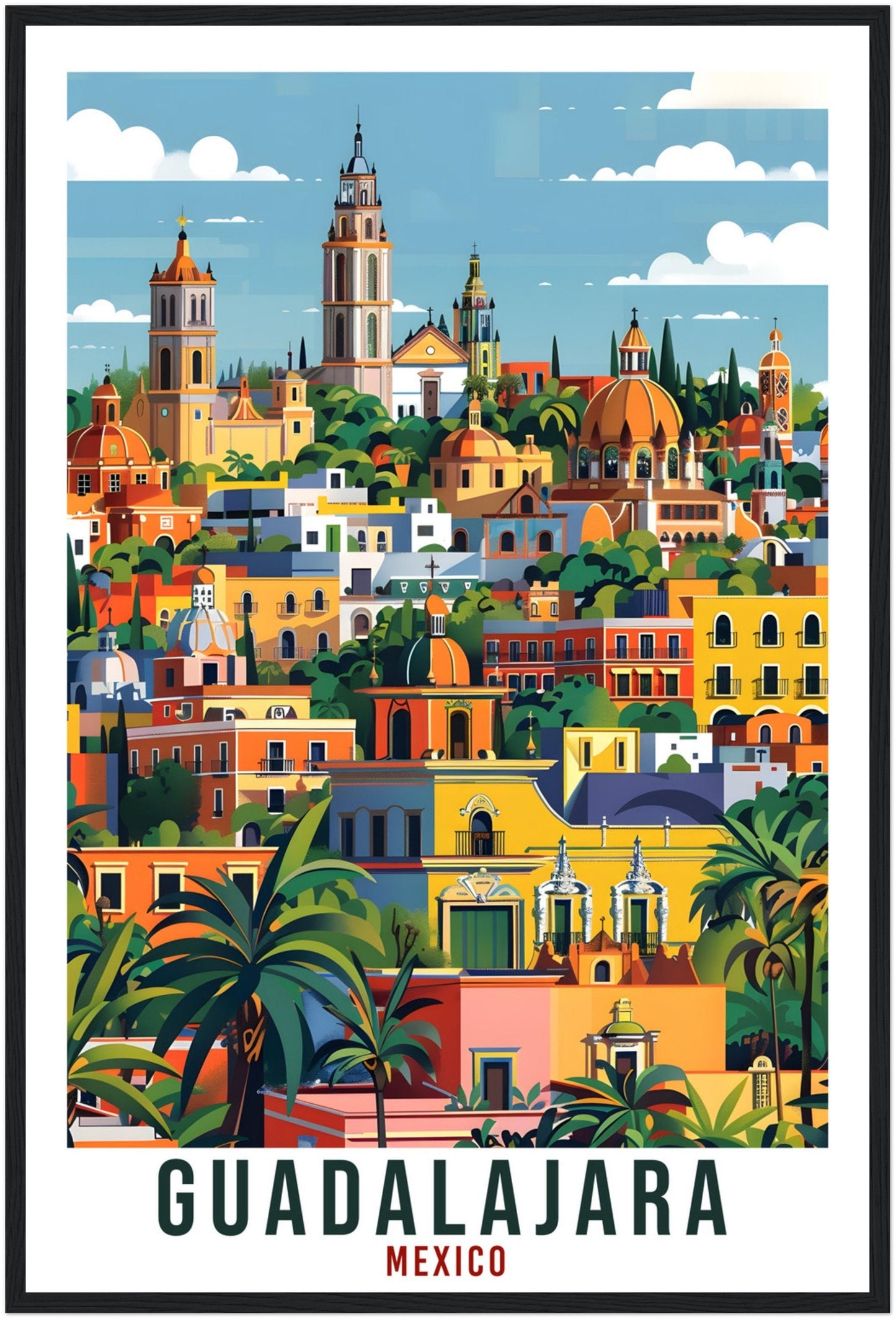 Guadalajara Mexico Travel Print Mexico Wall Art Wall Hanging Home Décor Guadalajara Gift Mexico Artwork Gift South America Travel Poster