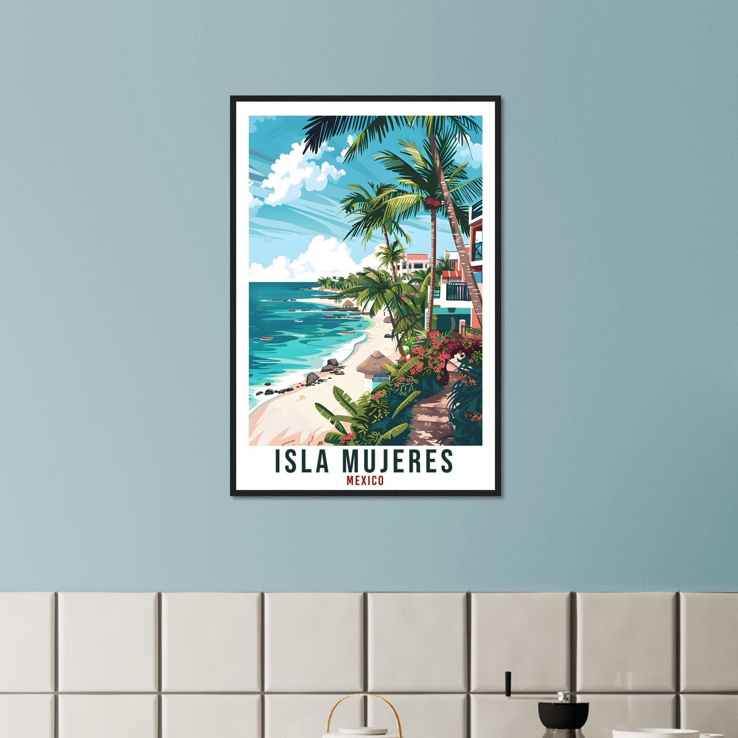Isla Mujeres Mexico Travel Print Mexico Wall Art Wall Hanging Home Décor Isla Mujeres Gift Mexico Artwork Gift South America Travel Poster