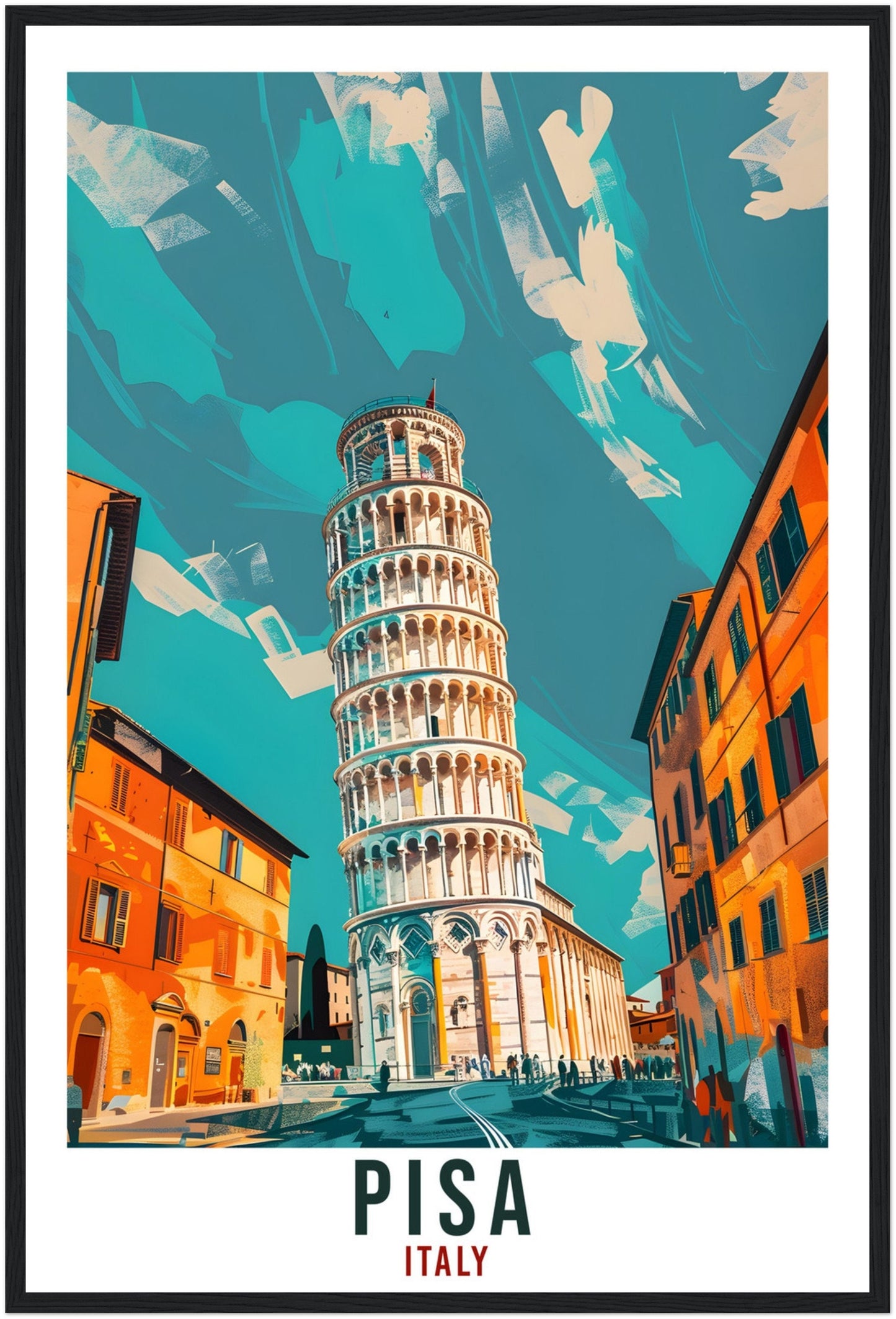Pisa Travel Print Italy Wall Art Pisa Wall Hanging Home Living Décor Pisa Gift Art Lovers Gift Italy Artwork Gift Italian Travel Poster