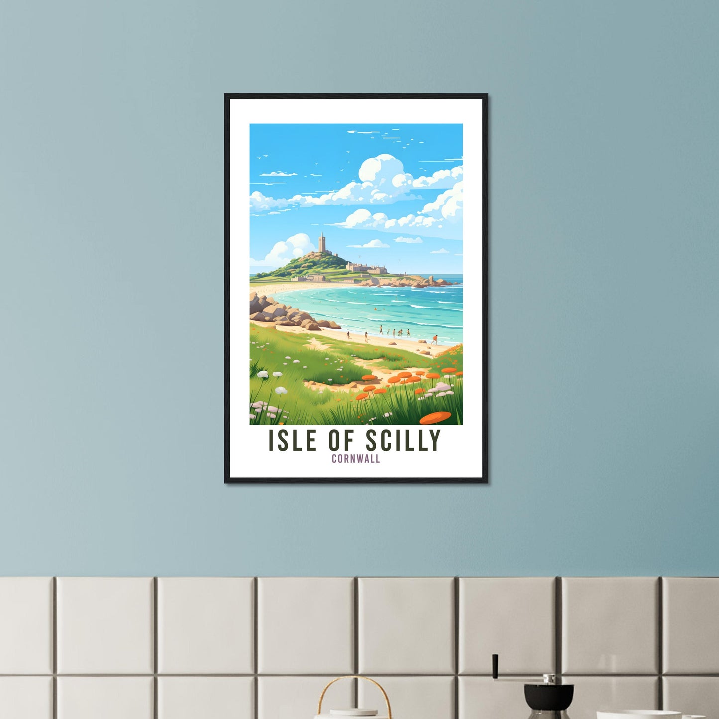 Isle Of Scilly Travel Print Lake District Home Decor Isle Of Scilly Cornwall England Nature Wall Art Cornwall Artwork Gift Travel Poster