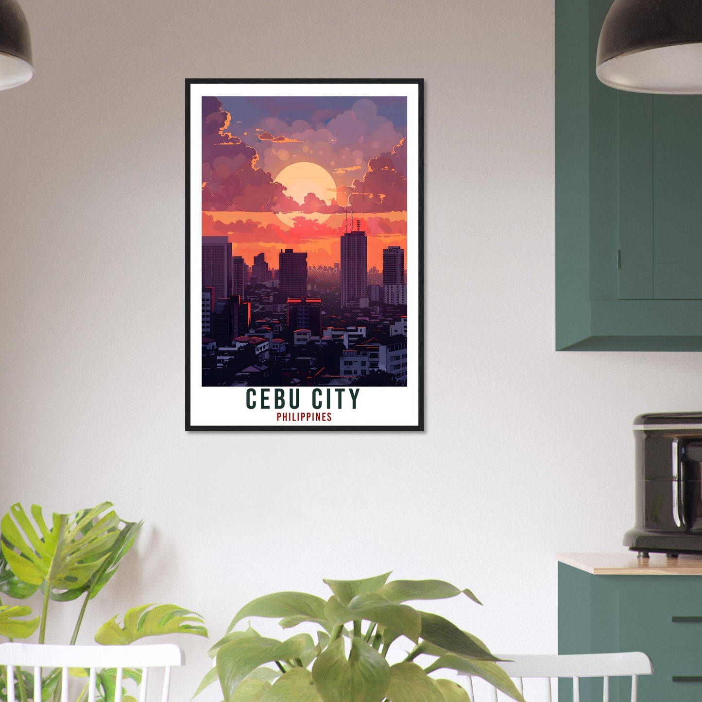 Cebu City Philippines Travel Print Wall Art Wall Hanging Home Décor Cebu City Gift Landmark Artwork Travel Art Philippines Travel Poster