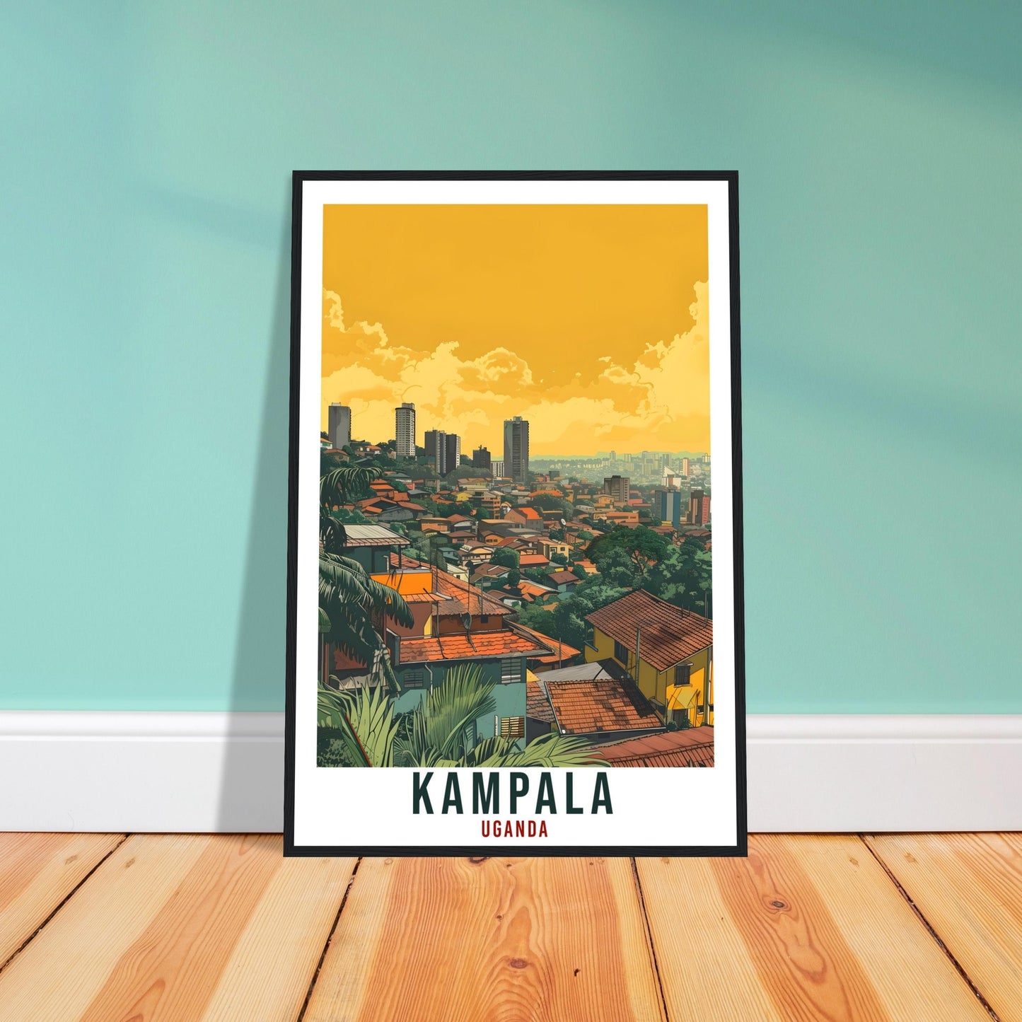 Kampala Uganda Travel Print Wall Art Wall Hanging Home Décor Kampala Gift Art Lovers Uganda Artwork Gift Print African Landmark Poster