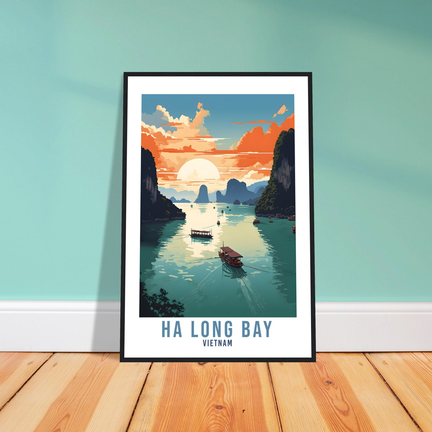 Ha Long Bay Travel Print Wall Art Ha Long Bay Sunset Thailand Gift Holiday Print Art Print Ha Long Bay Travel Poster Ha Long Bay Art Print