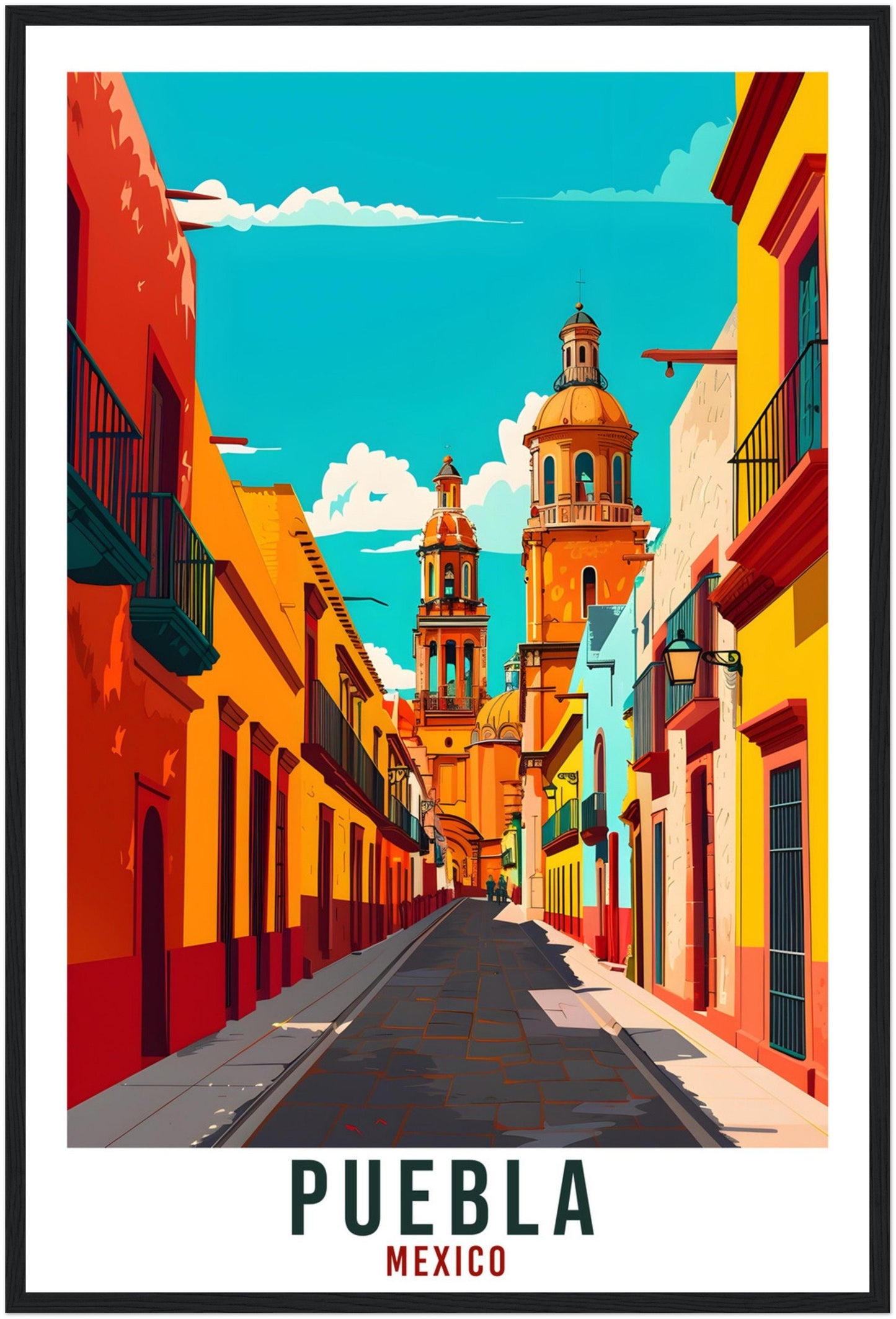 Puebla Mexico Travel Print Mexico Wall Art Wall Hanging Home Décor Puebla Gift Mexico Landmark Artwork Travel Art Mexican Travel Poster